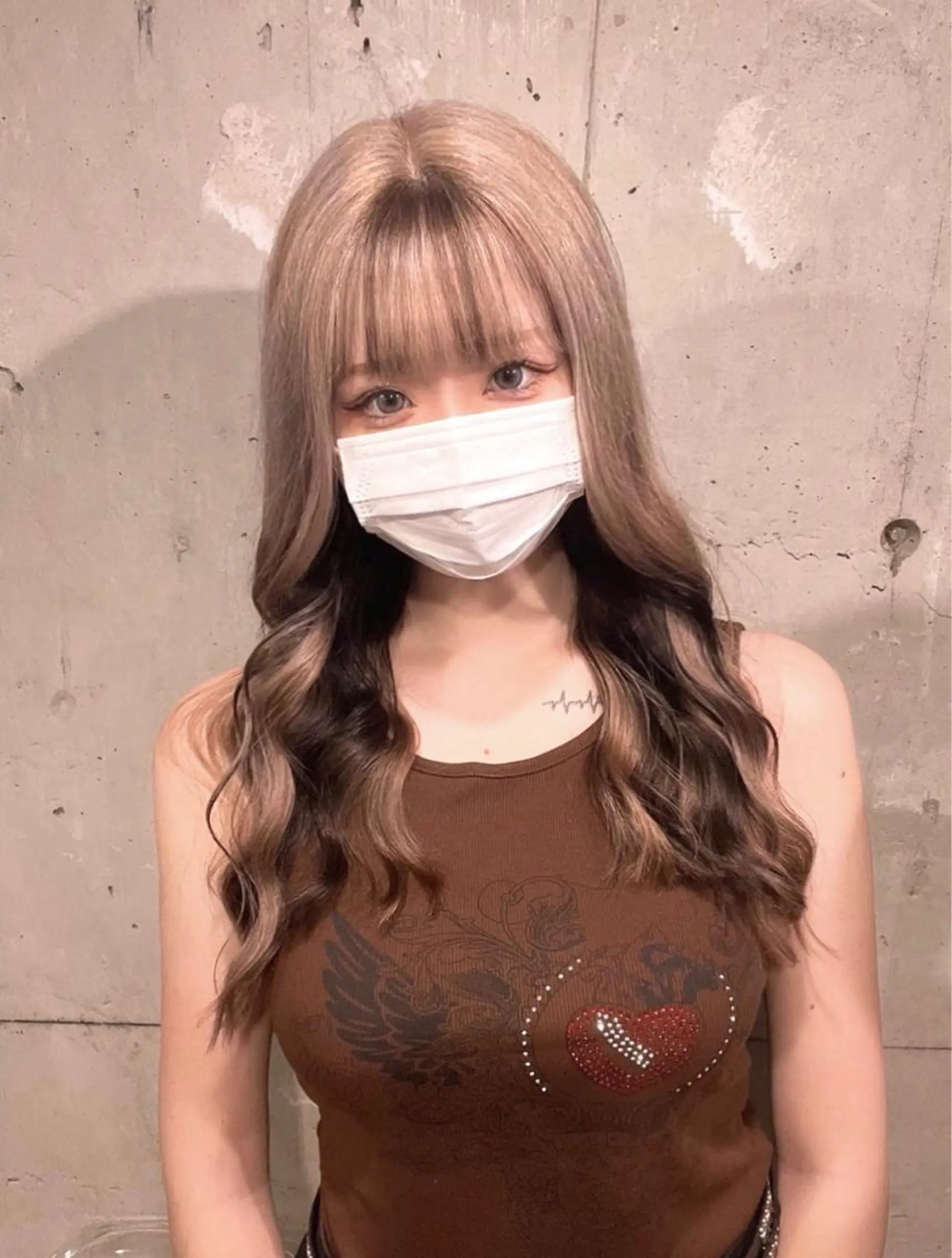 ロング カラー パーマ ヘアアレンジ メンズ キッズ ネイル マツエク・マツパ アイブロウ 透明感カラー・レイヤ ー🎀amika🎀のヘアスタイル