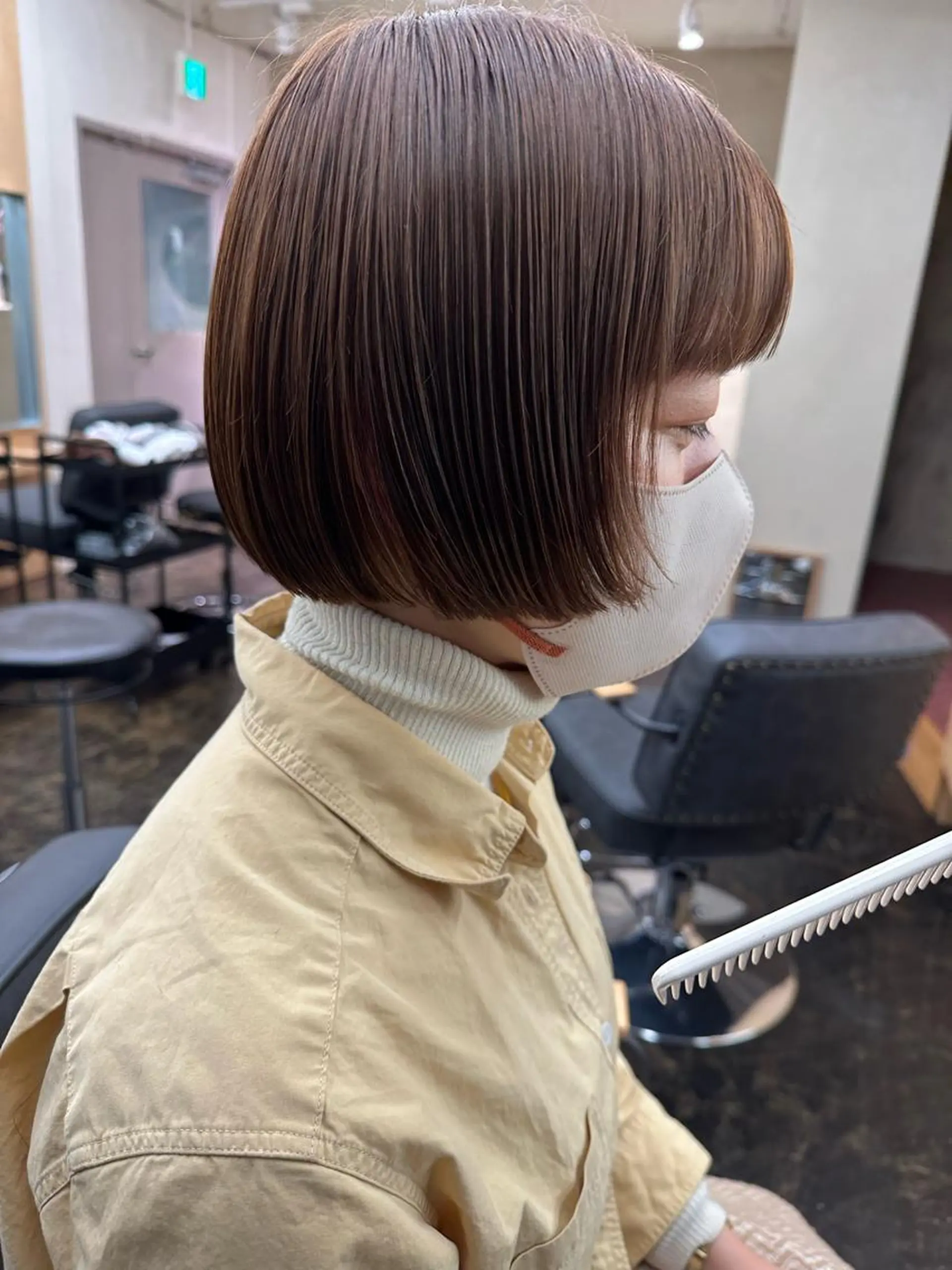 ショート カラー ボブ カット ヘアカラー トリートメント yupi🐈‍⬛ レイヤー/パーマのヘアスタイル