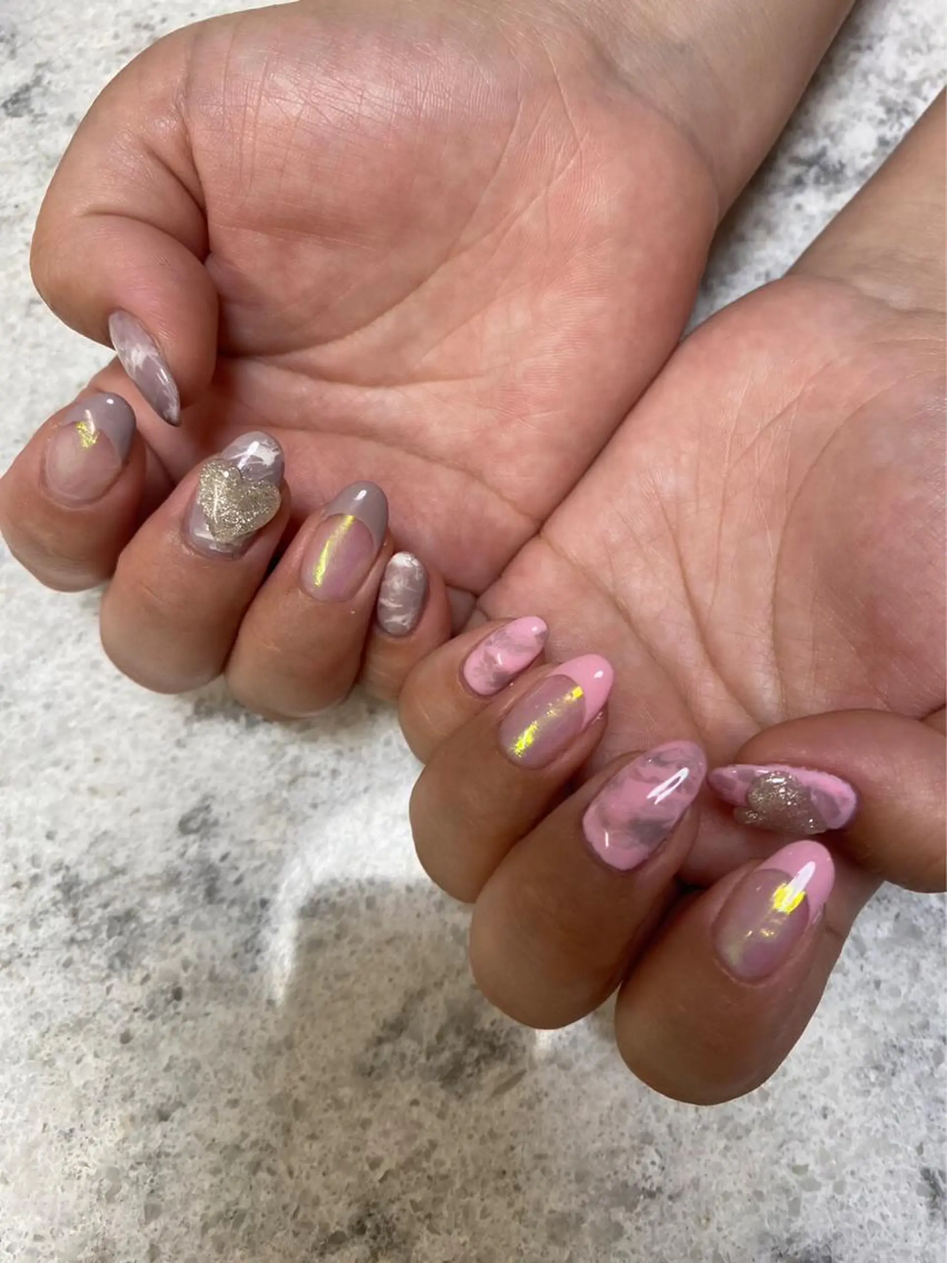 ネイル フレンチネイル ミラーネイル tete __のネイルデザイン