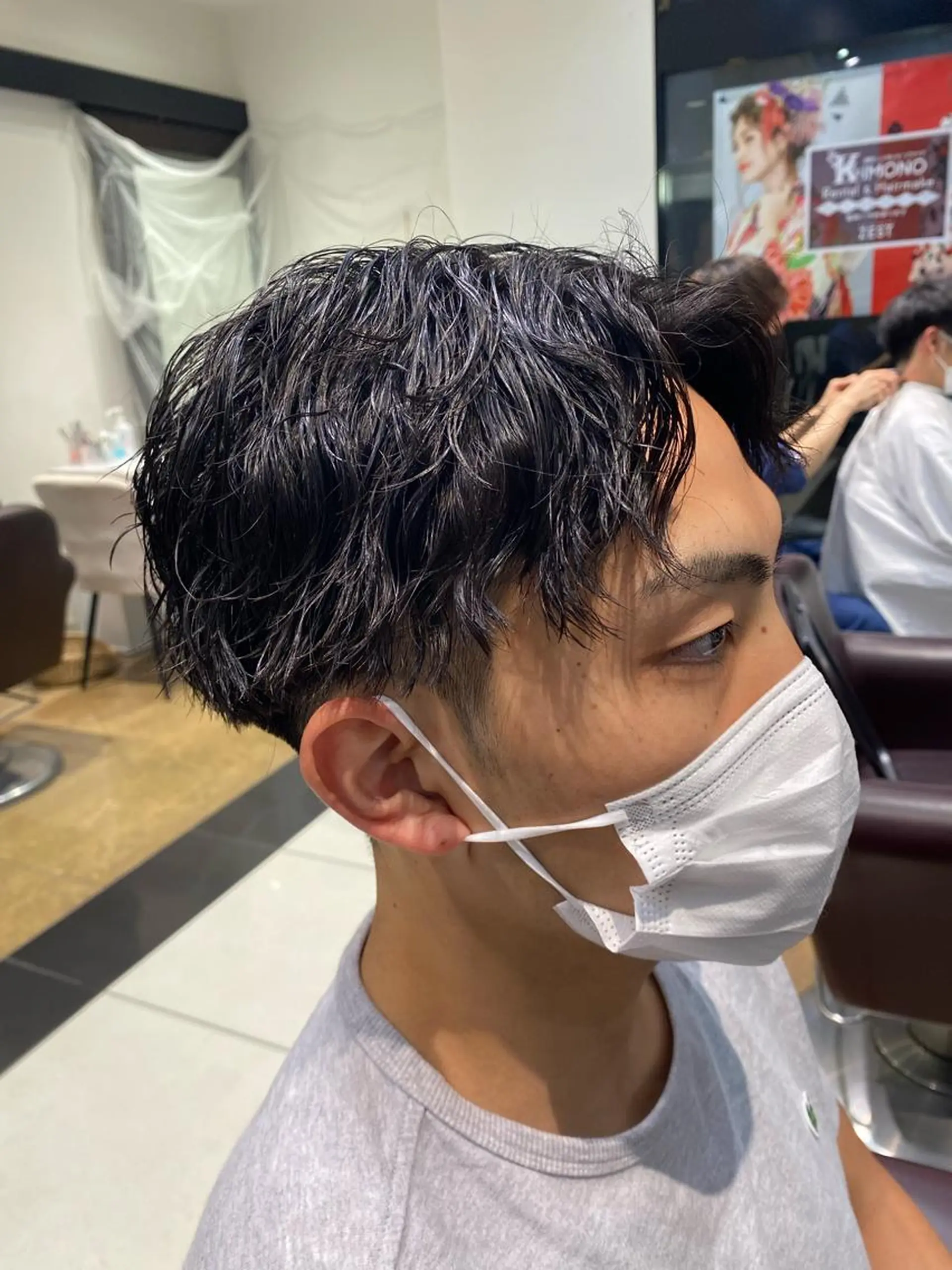 ショート パーマ メンズ 酸スト/フェザー パーマ/三谷海斗のヘアスタイル