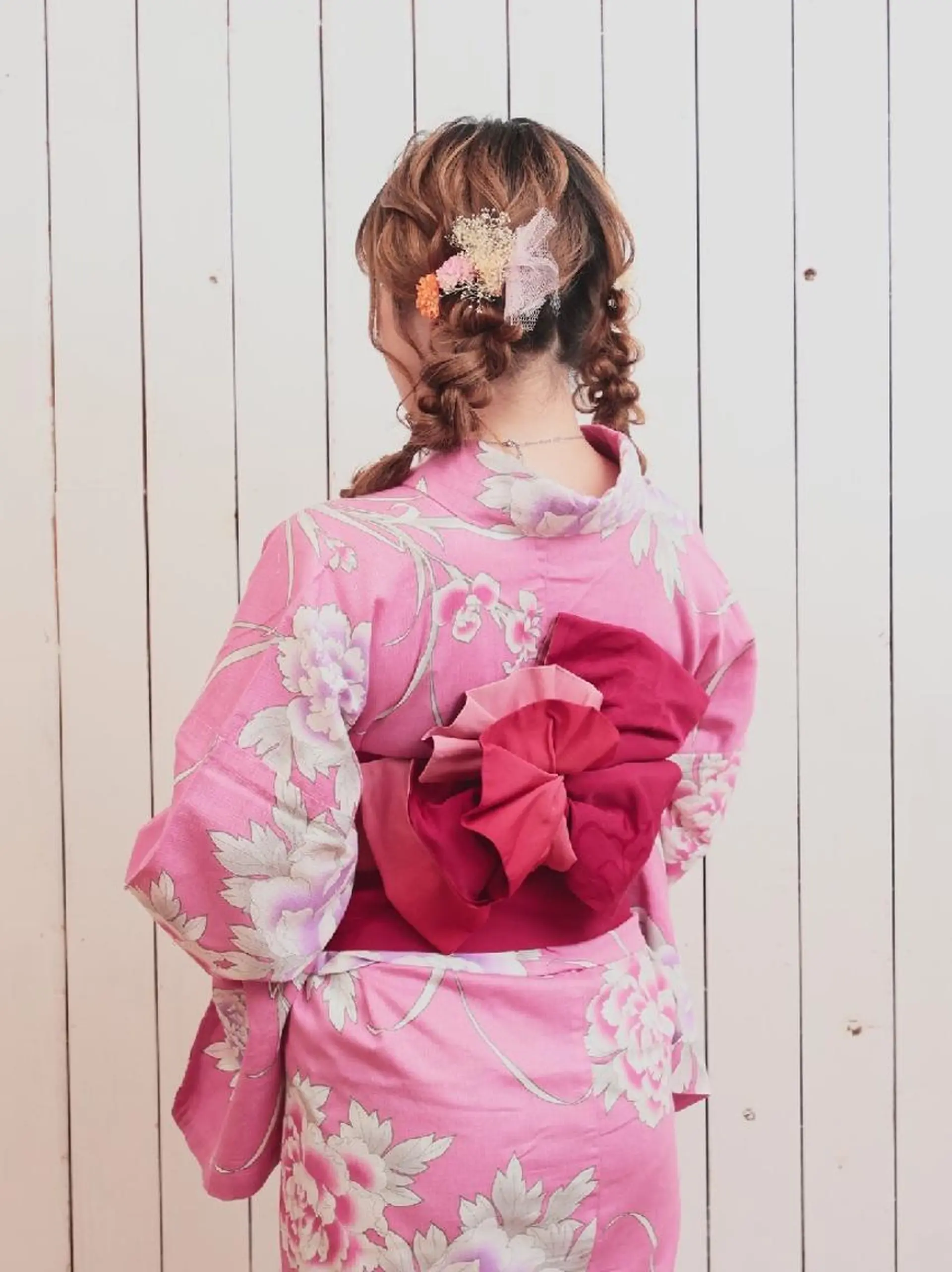 ミディアム ヘアアレンジ ツインテール 結婚式・ブライダル 髪飾り 浴衣 着付け Rarely  beautyのヘアスタイル