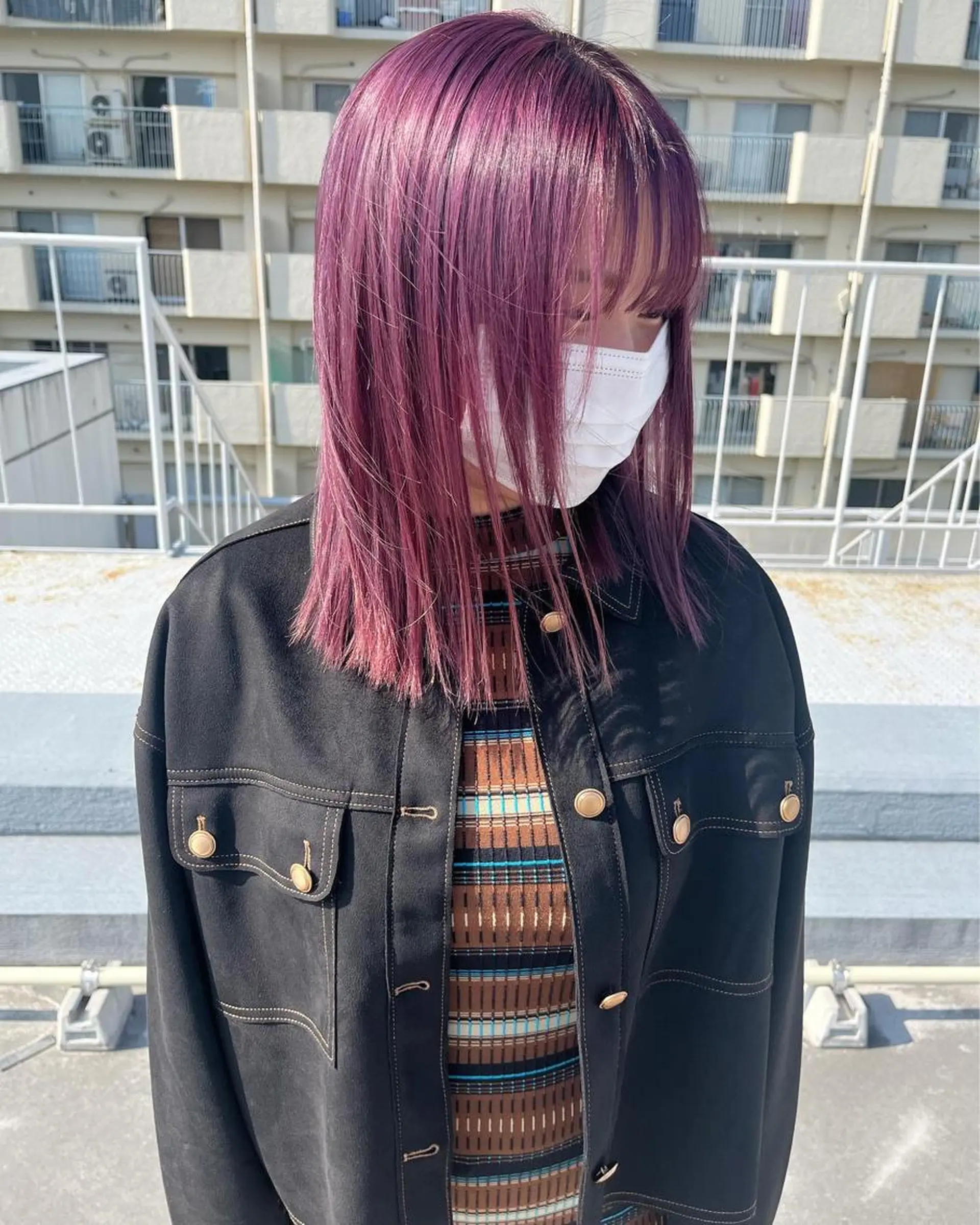 ミディアム カラー ﾊｲﾄｰﾝ/ｼｮｰﾄ 村上淳乃🐥のヘアスタイル