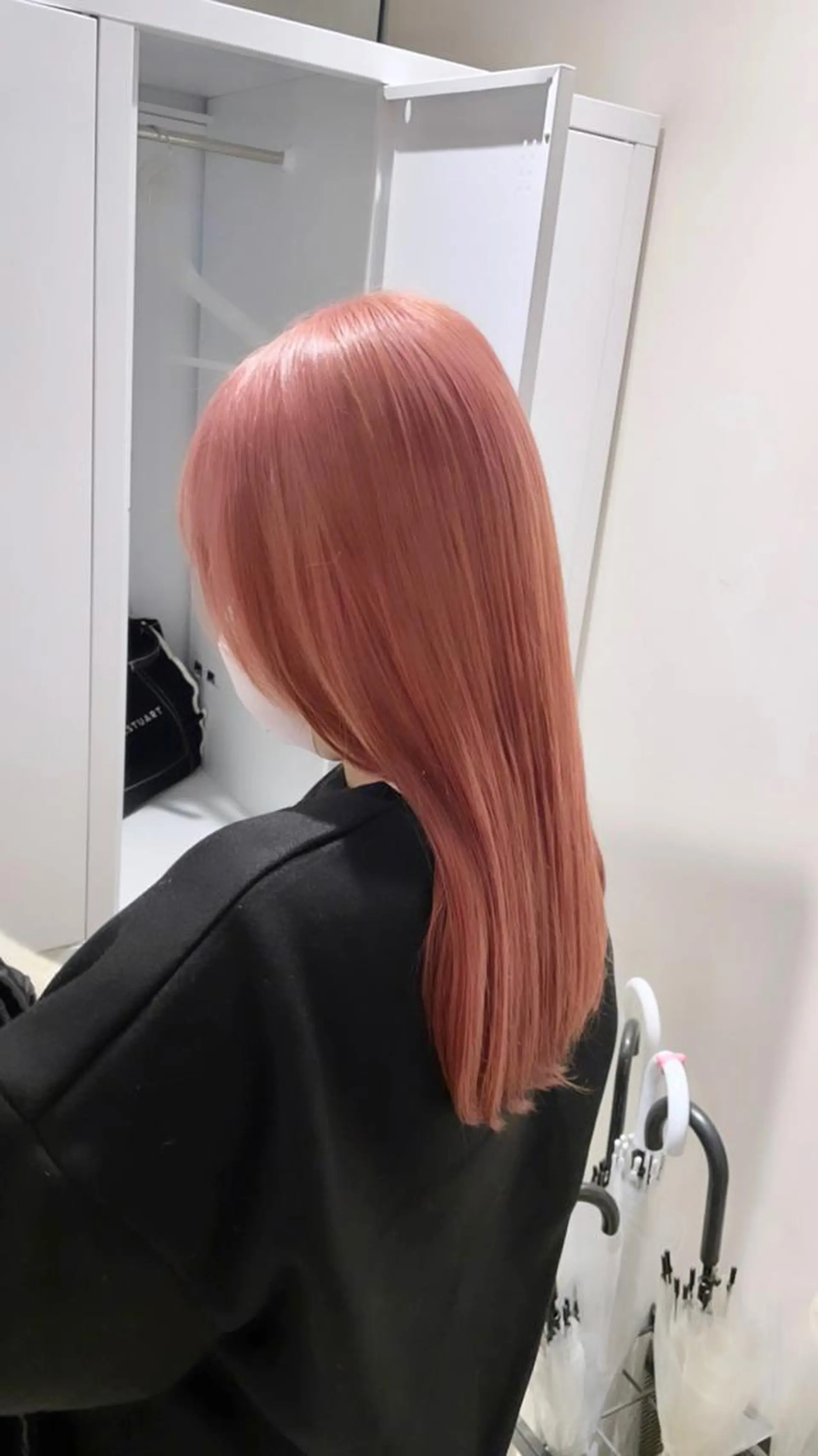 セミロング カラー ベージュカラー ピンクカラー ピンクベージュ ヘアカラー トリートメント 🔷ダブルカラーハイ トーン🔷櫻井走のヘアスタイル