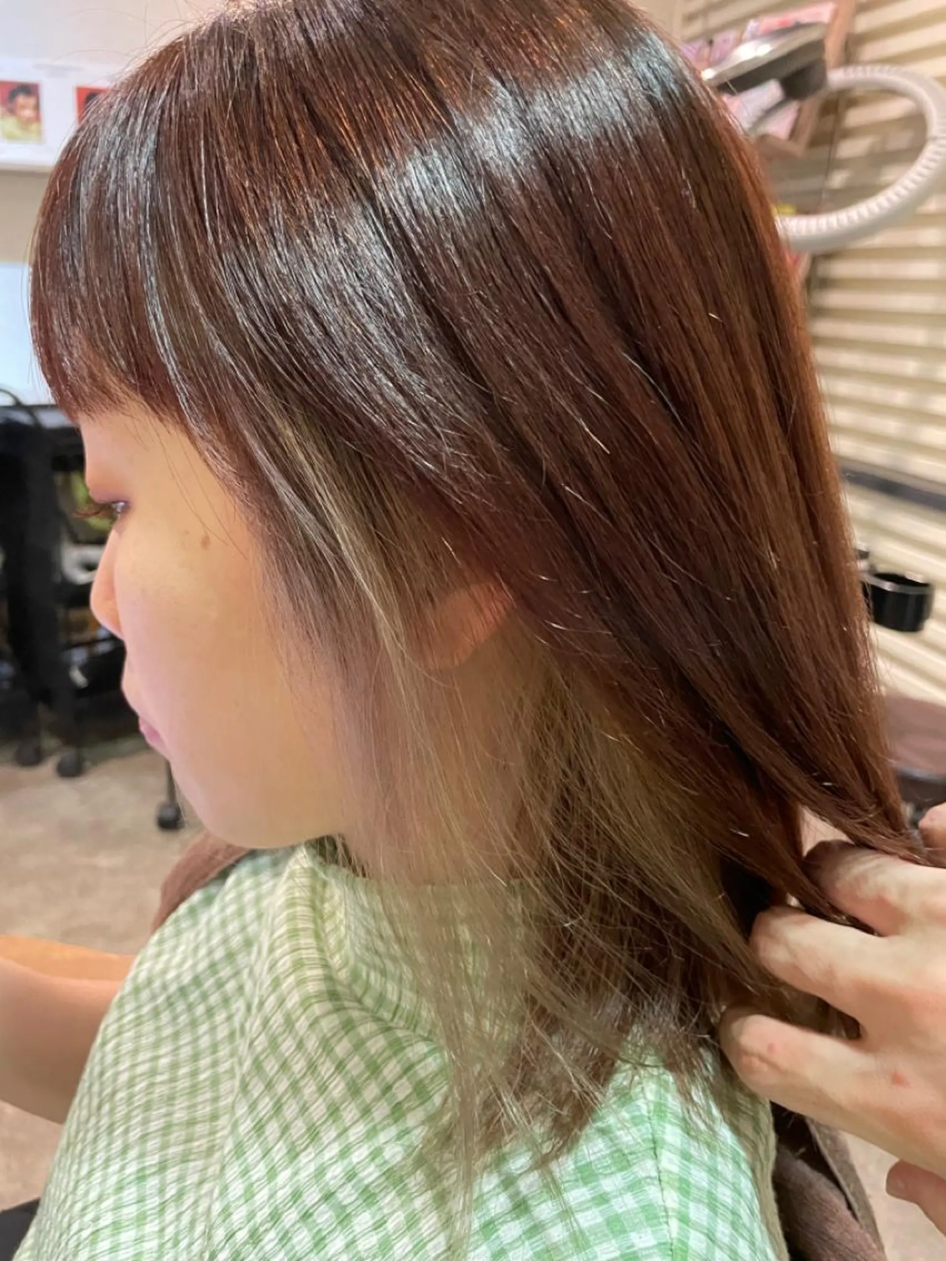 ミディアム 切りっぱなしボブ/ 三瀬翔のヘアスタイル