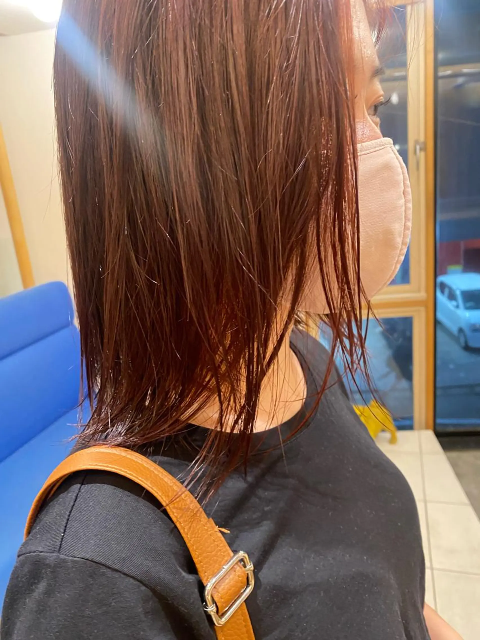 ミディアム カラー レッドカラー 🌻おおとみはな/ レイヤー/Wカラ🌻のヘアスタイル