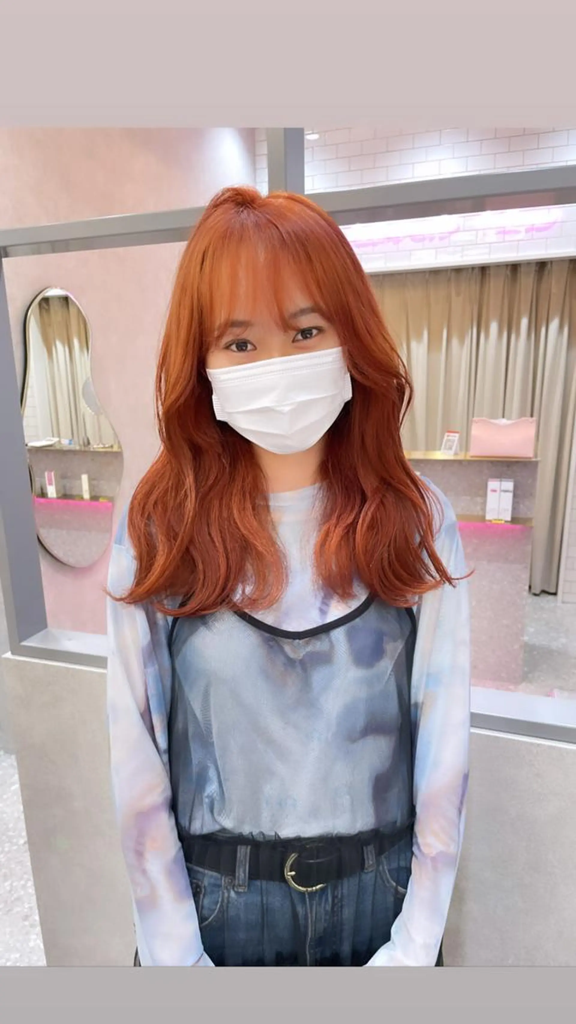 カラー rina／ベージュ ワンホン/韓国ヘアのヘアスタイル