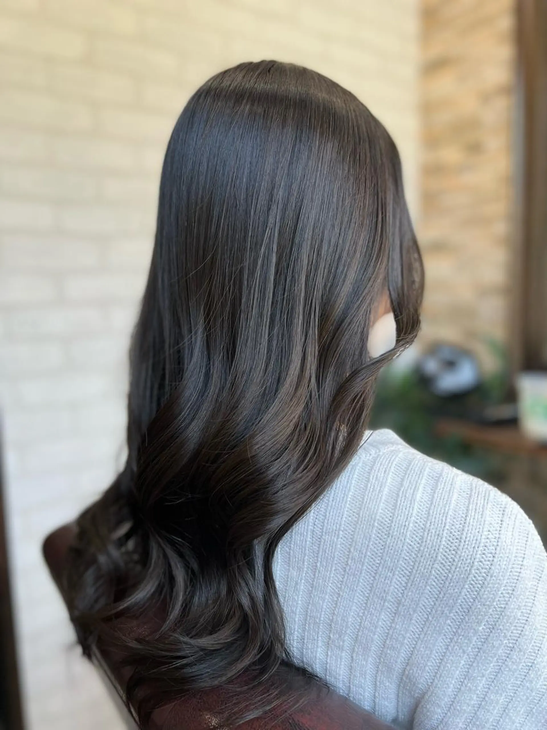 セミロング アッシュ 韓国風ヘア 多賀 順平のヘアスタイル