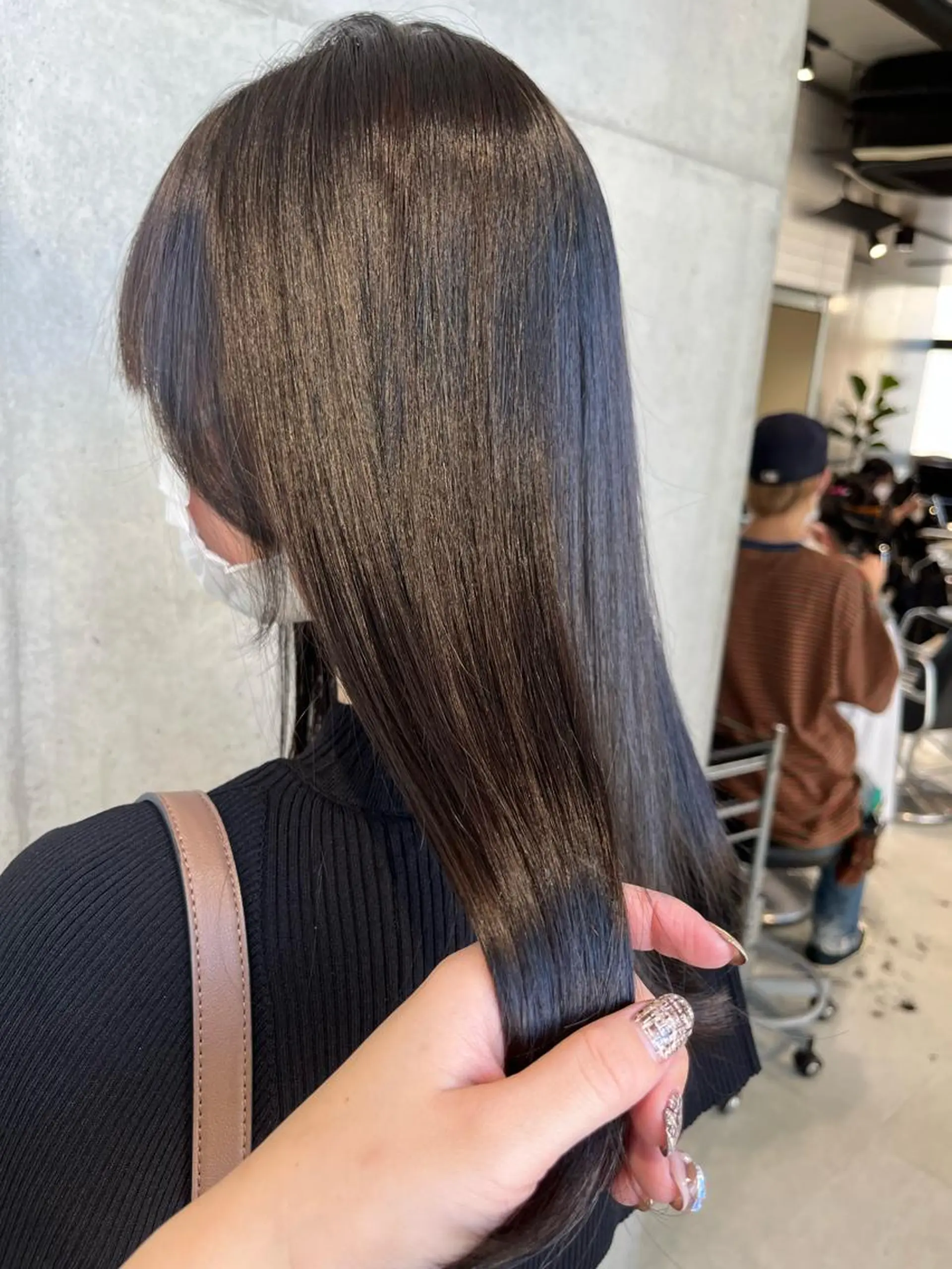 ロング カラー カット ヘアカラー トリートメント ヘッドスパ ヘアセット 透明感/オリーブ/ グレージュ/YUKAのヘアスタイル