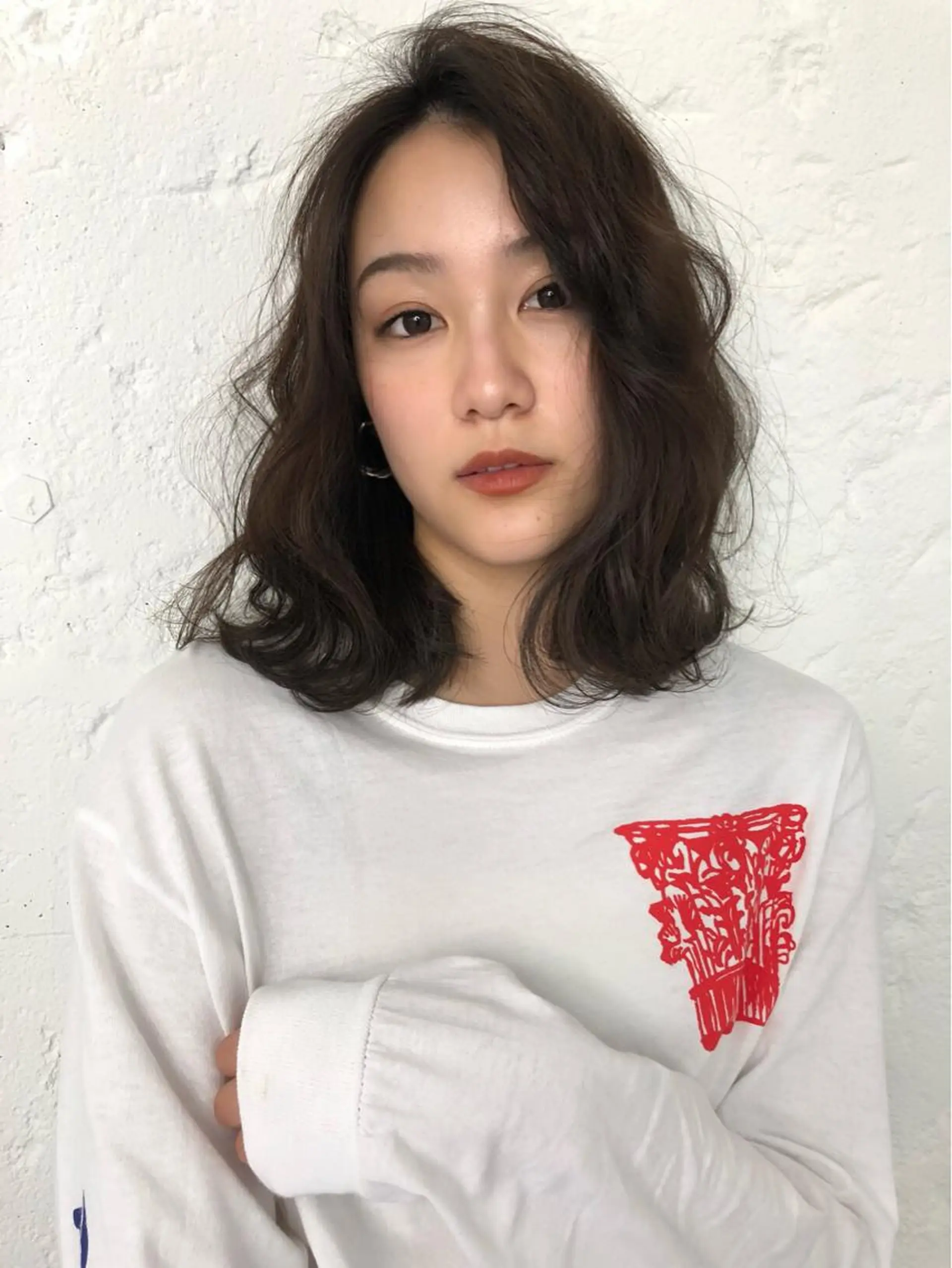 ミディアム カラー レイヤーカット BLend 渋谷のヘアスタイル