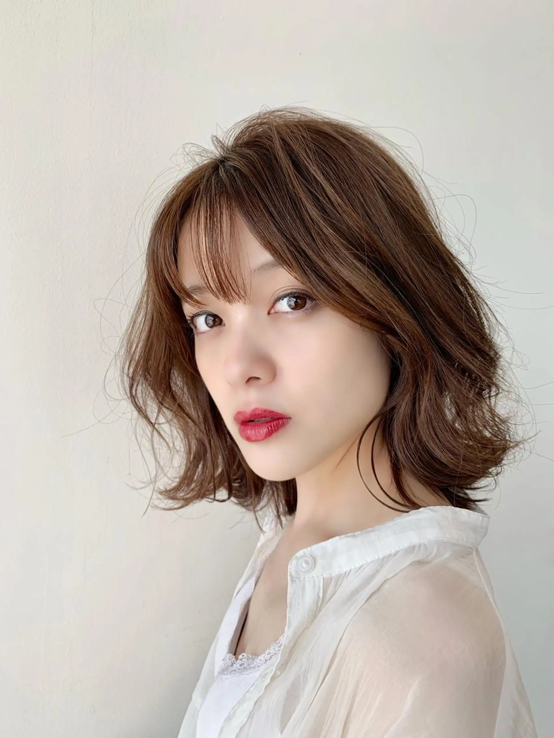 ミディアム 髪質改善×艶カラー Haruのヘアスタイル