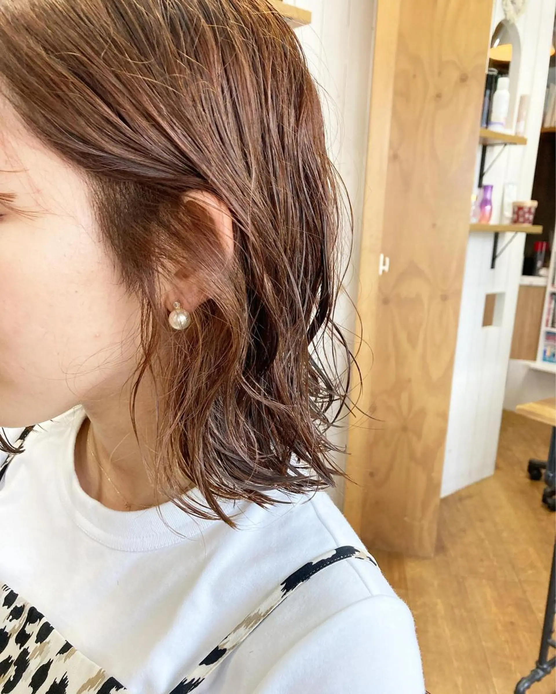 ミディアム パーマ Hareru 豊田 修廣のヘアスタイル