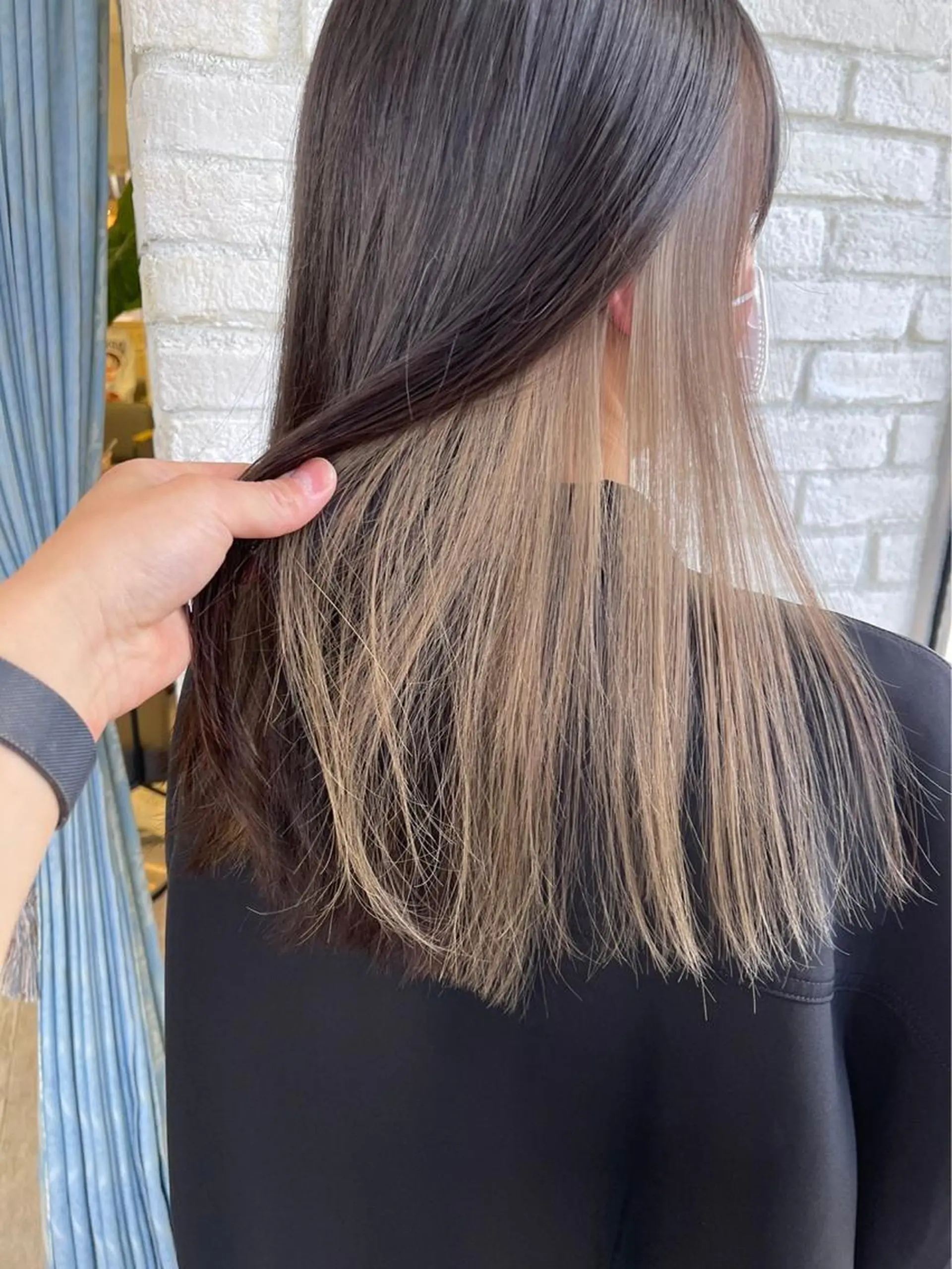 セミロング カラー ヘアアレンジ 仙台Ｉ韓国レイヤー Ｉ髪質改善Ｉ伊藤拓海のヘアスタイル