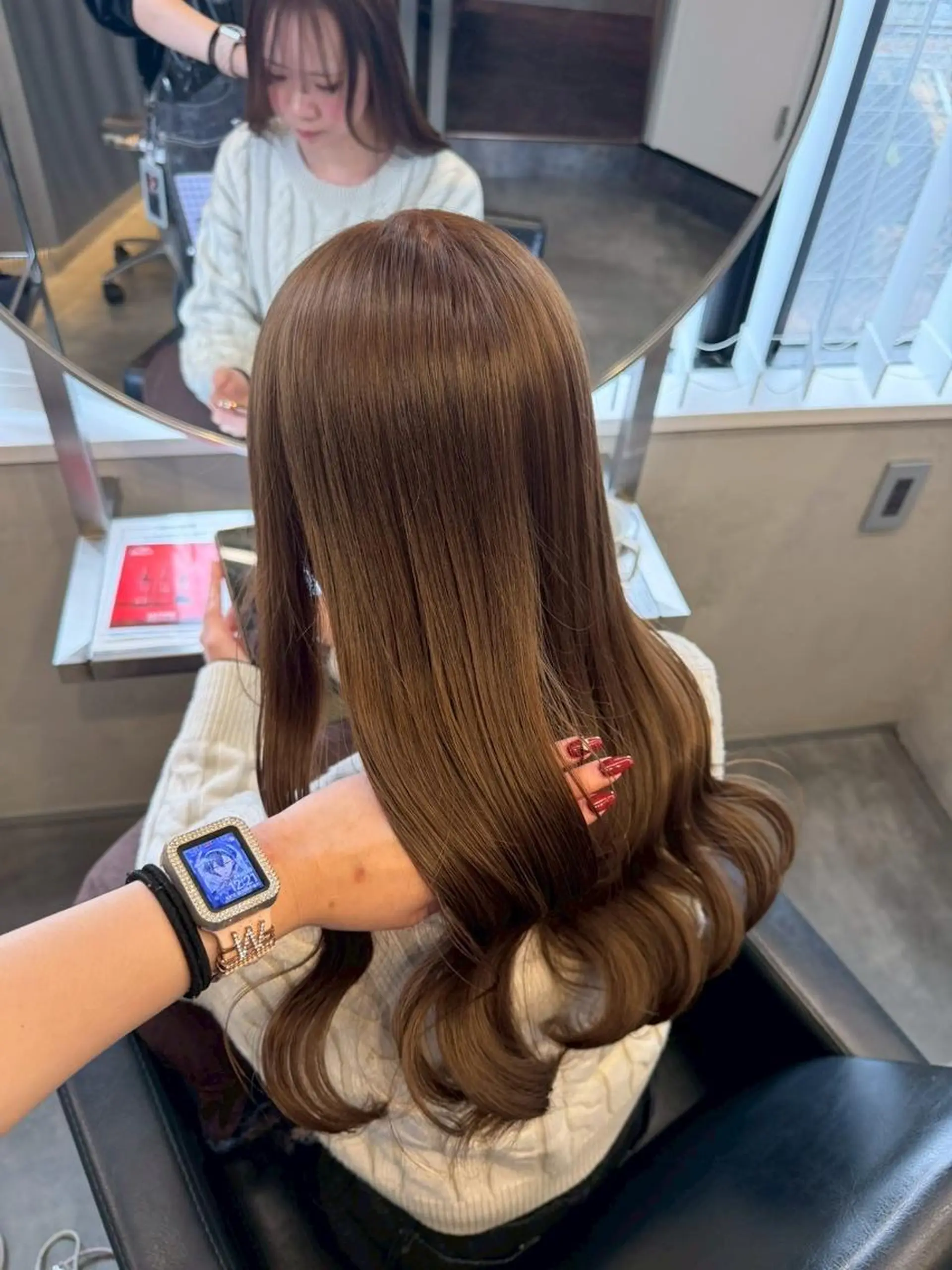 ロング カラー 谷岡 沙也佳のヘアスタイル