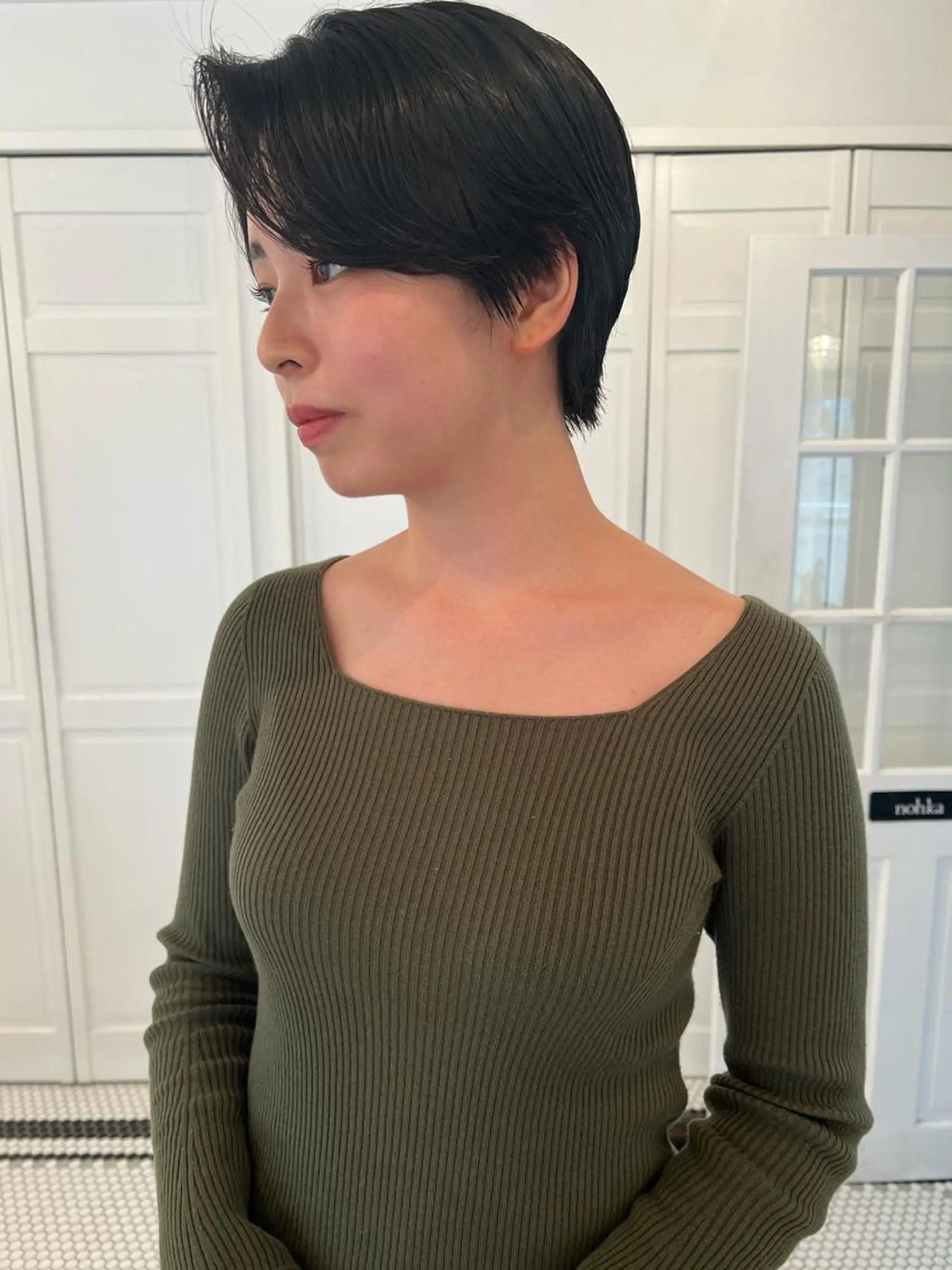 ショート ブリーチカラー🎀 韓国風/寺門美優のヘアスタイル