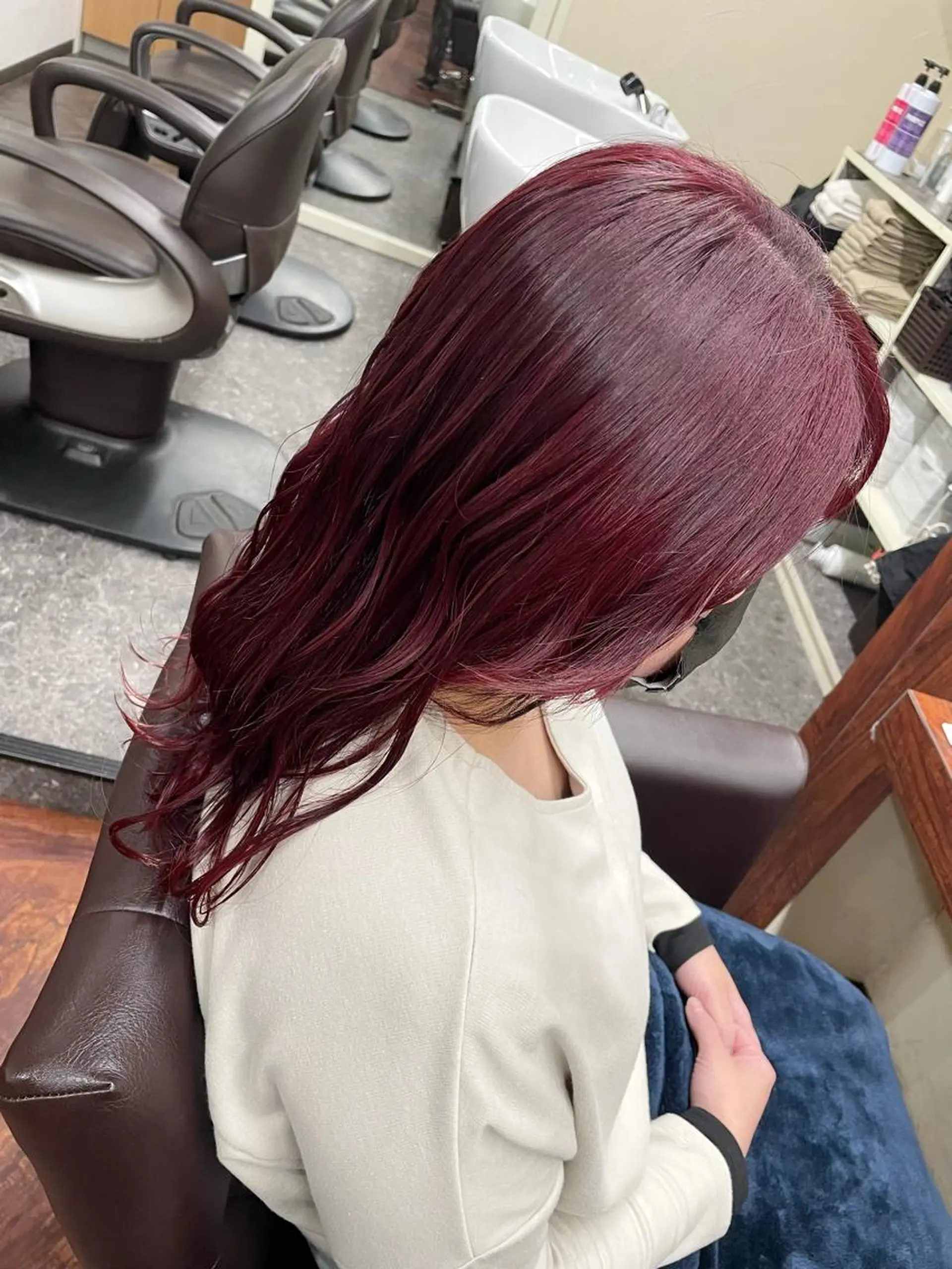 セミロング カラー ブリーチ ブリーチなしカラー カット ヘアカラー LaRmE Ayumi.のヘアスタイル