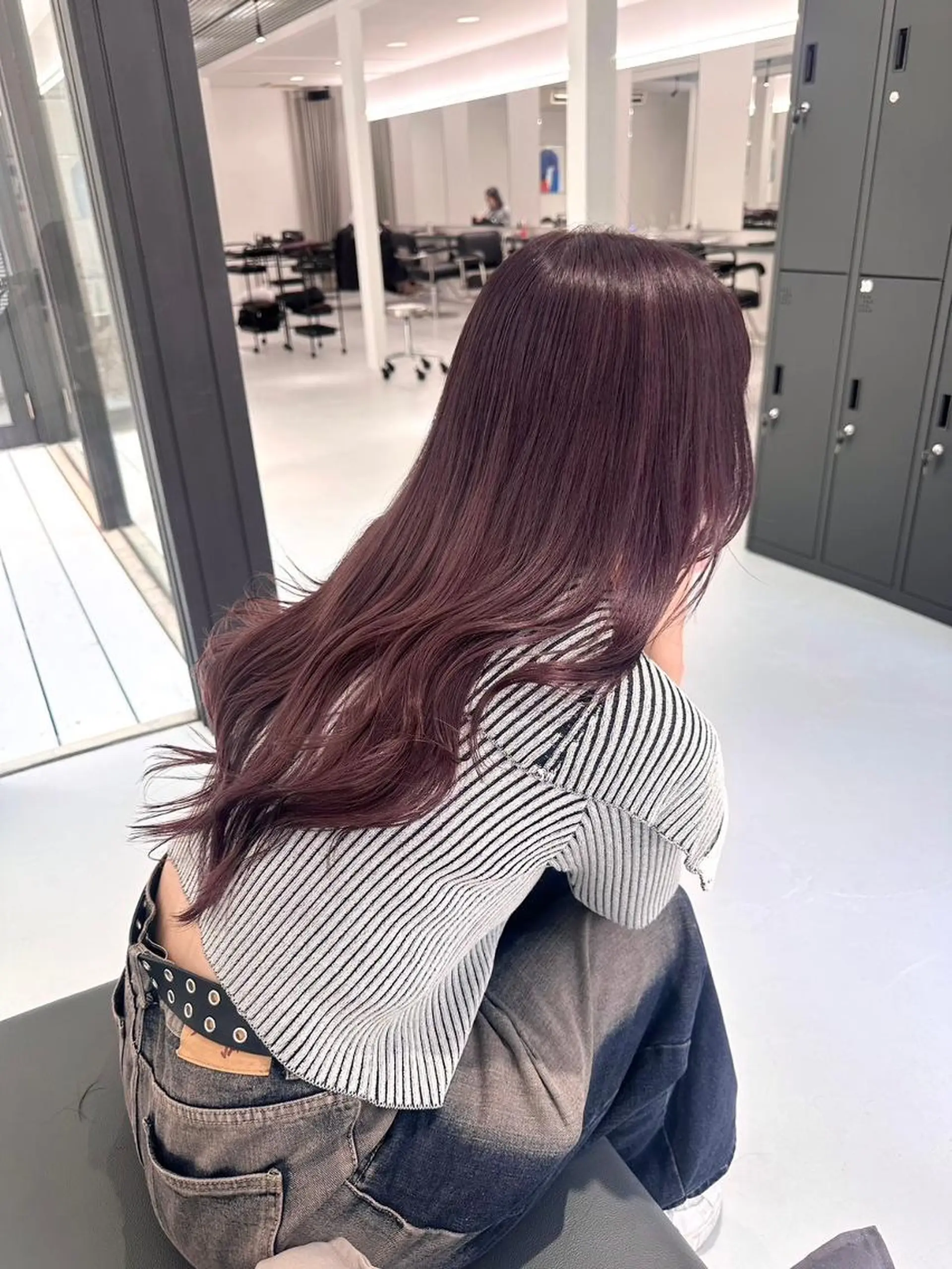 ミディアム ピンクベージュ/新潟 万代/高橋桃葉🍑のヘアスタイル