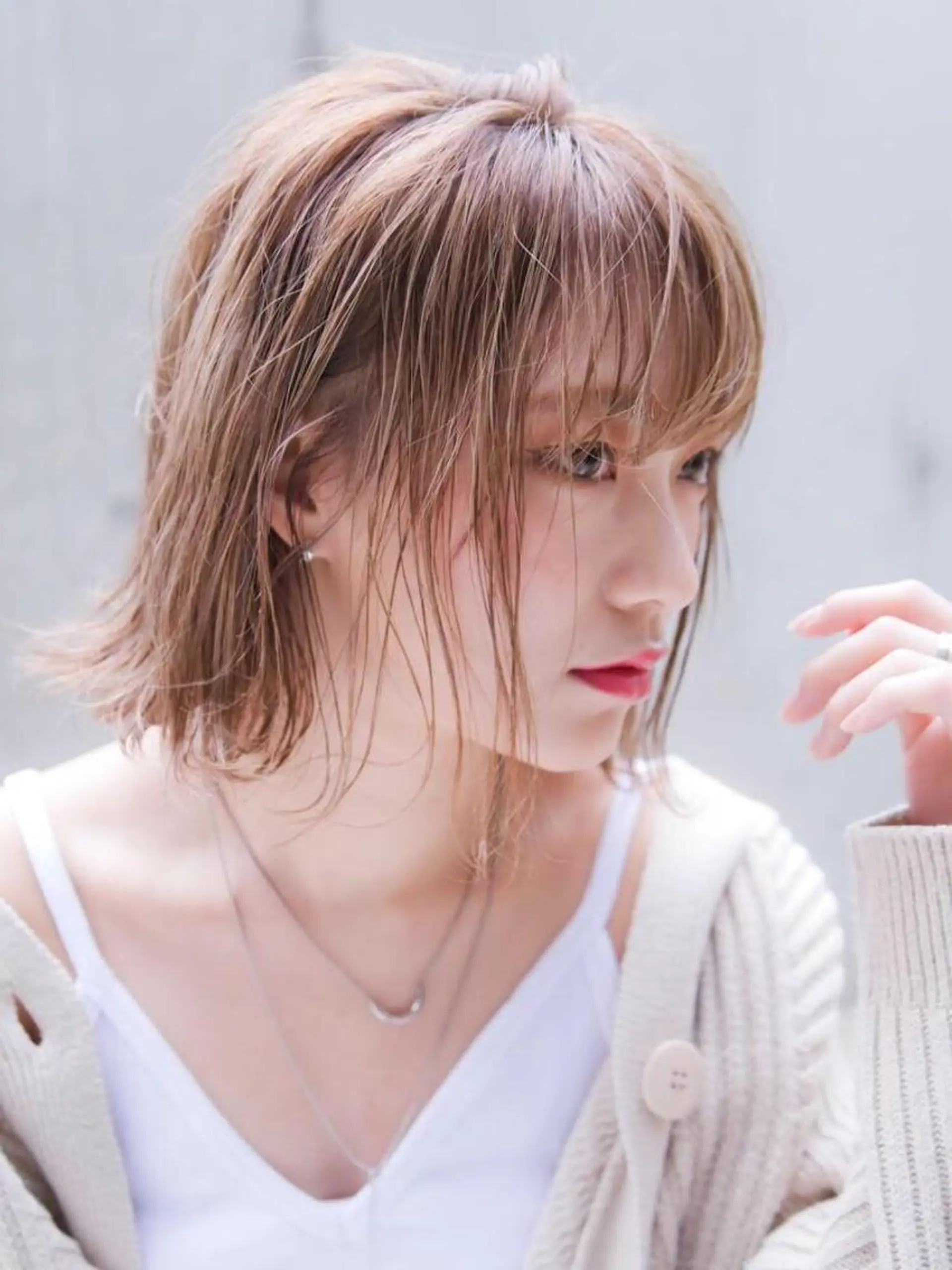 ミディアム ダブルカラー🤍 髪質改善／原島のヘアスタイル