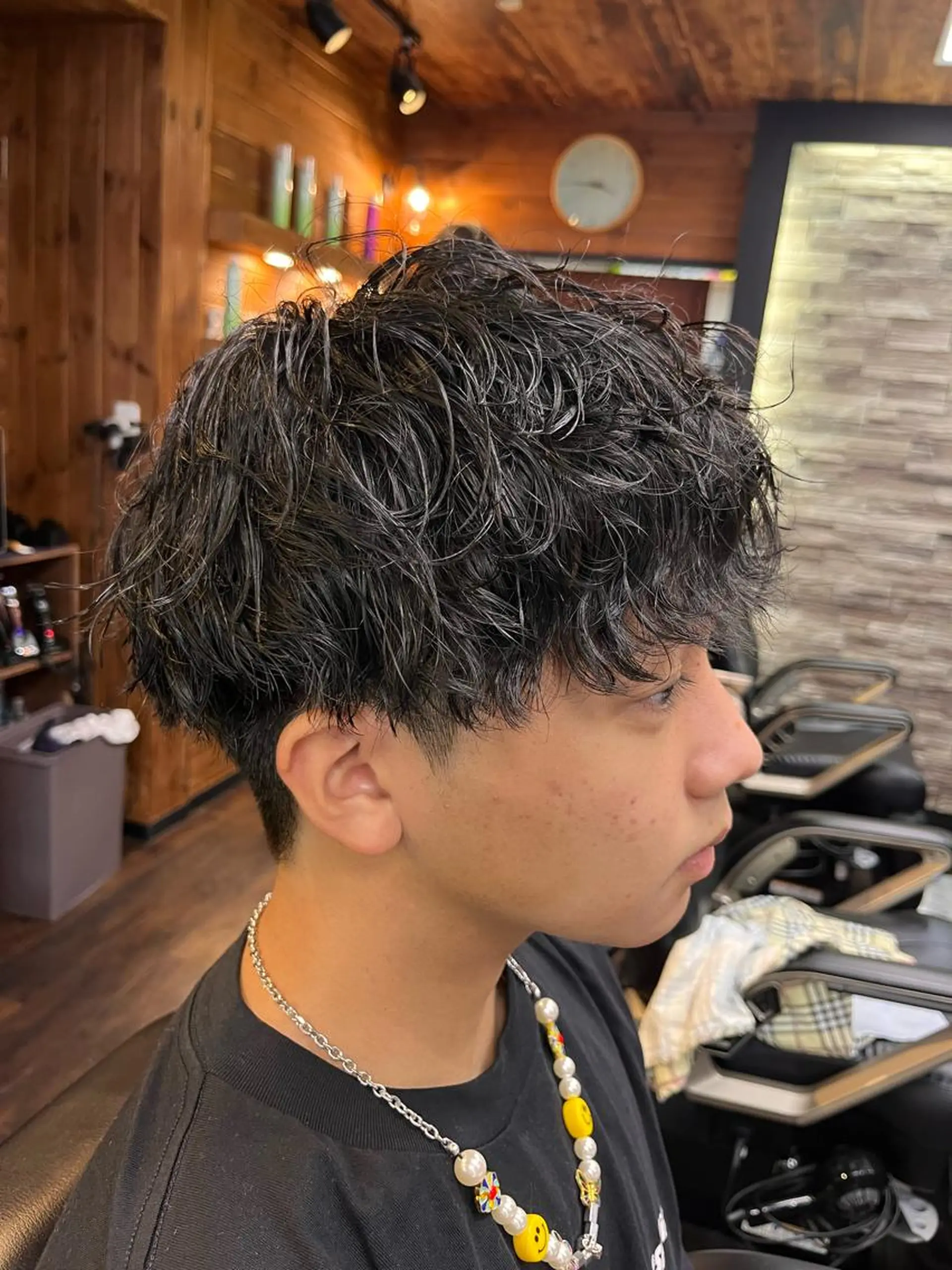 ショート パーマ メンズ 高橋 流耀のヘアスタイル