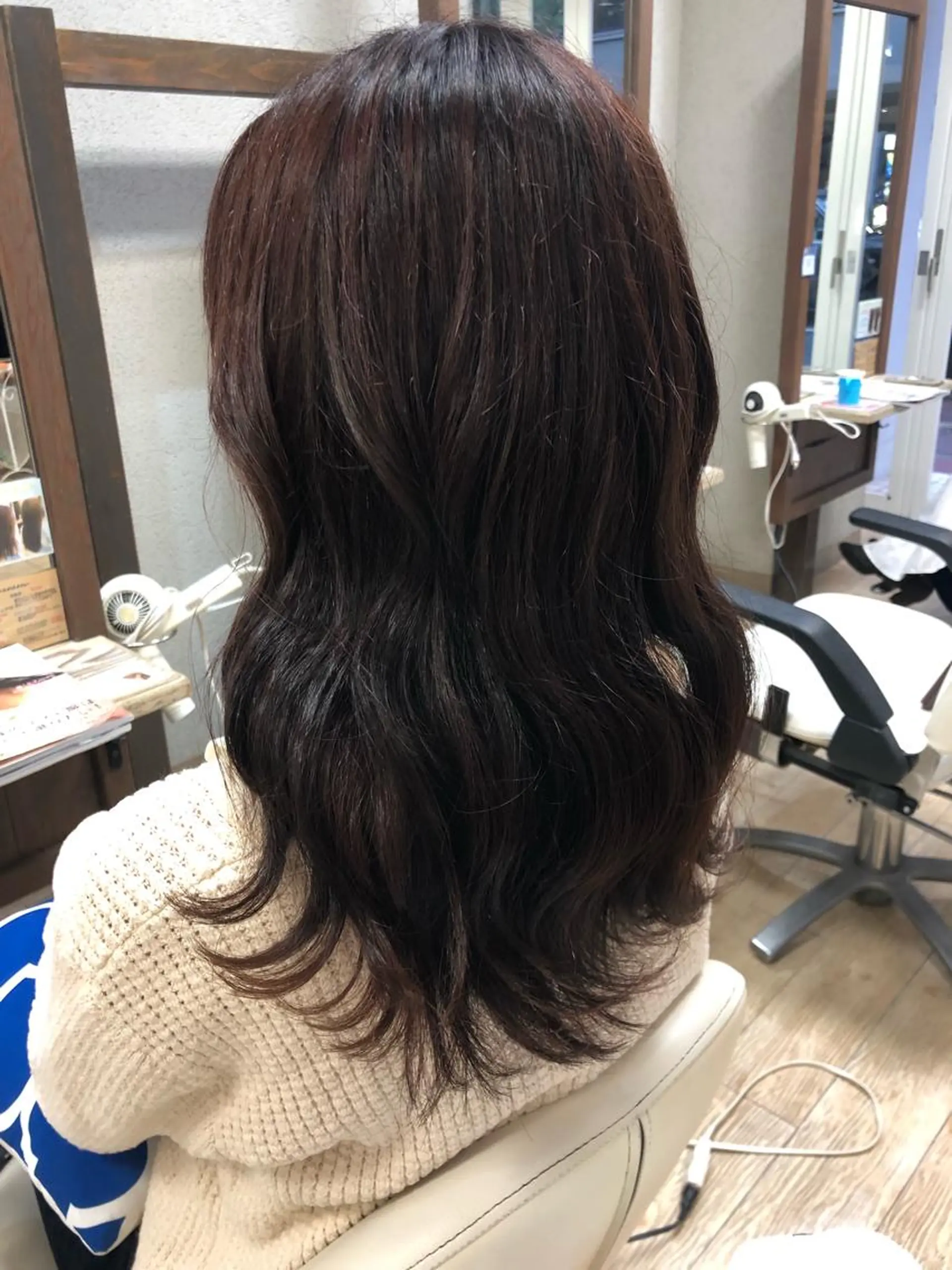 ロング カット ヘアカラー 縮毛矯正 トリートメント 阿部 美咲のヘアスタイル