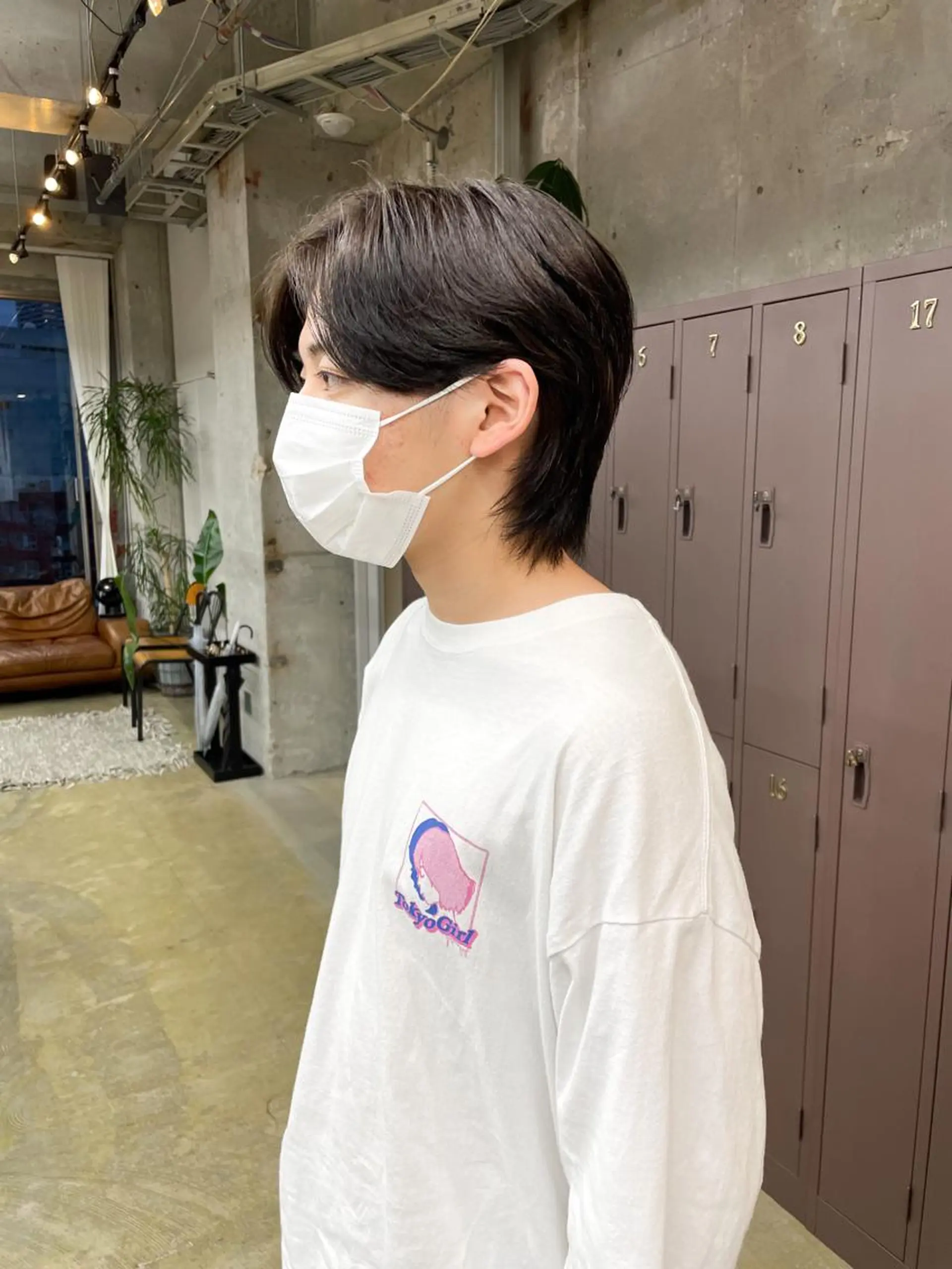 カラー パーマ メンズ メンズ韓国風 メンズウルフカット ウルフカット メンズ特化/ 山口大輝のヘアスタイル