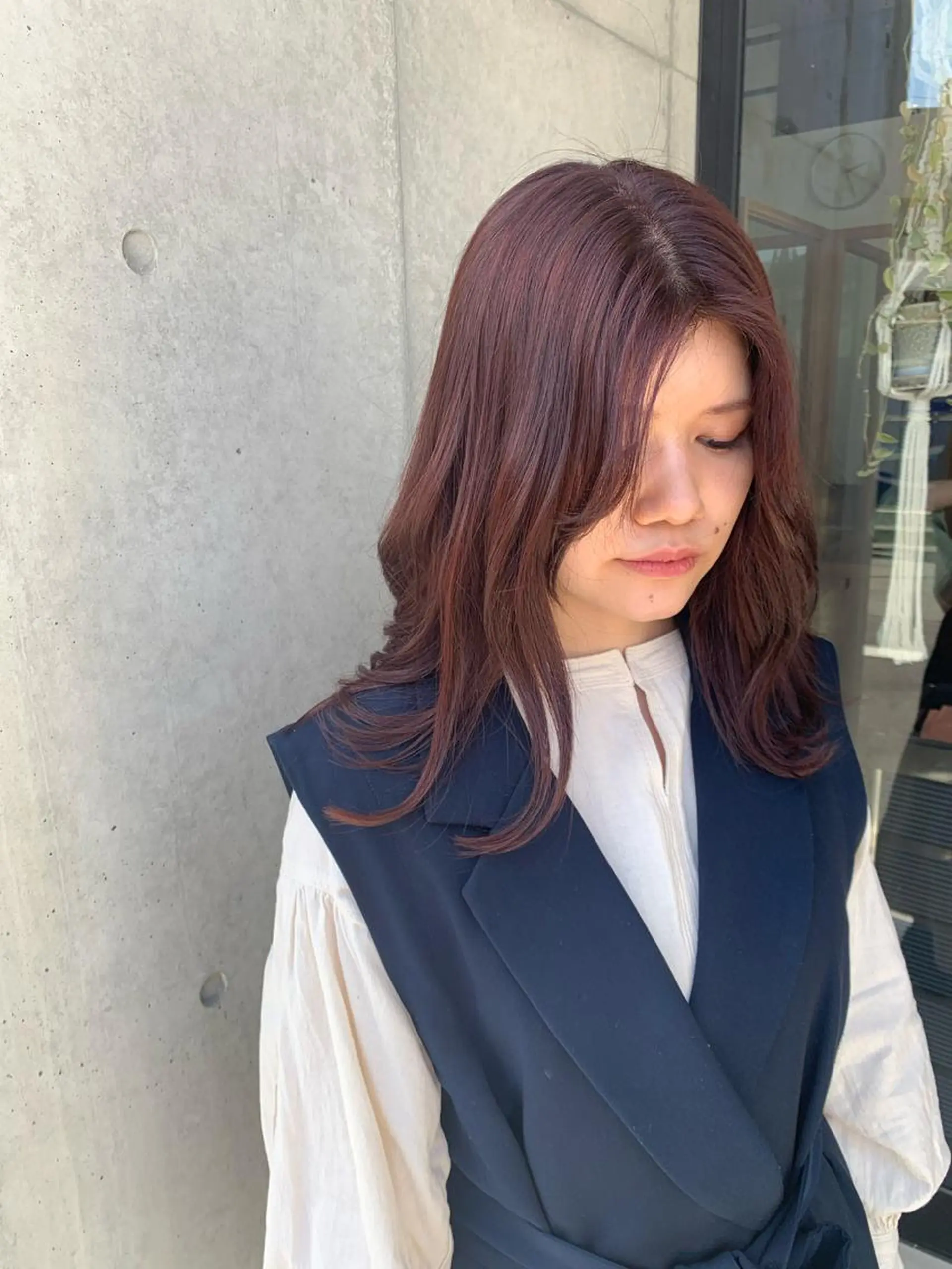 ロング カラー カット ヘアカラー FERIA 池田 比嘉あゆ美のヘアスタイル