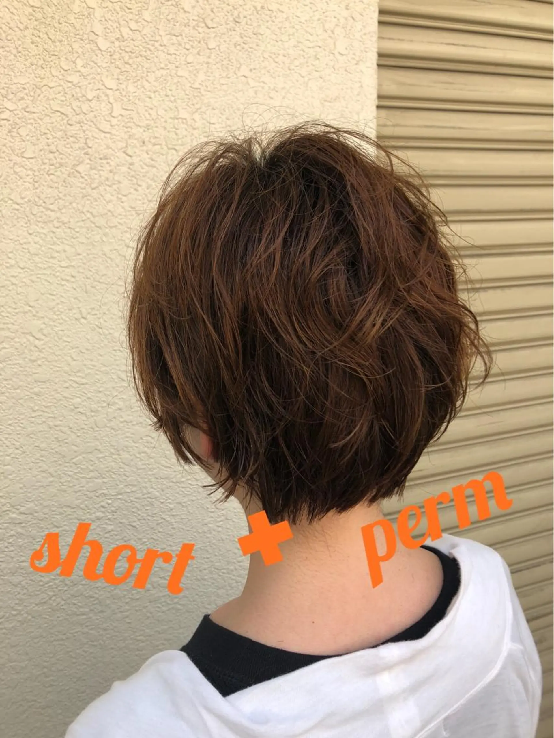 ショート カラー パーマ ヘアアレンジ 【白髪ぼかし 専門GBG】自由が丘のヘアスタイル