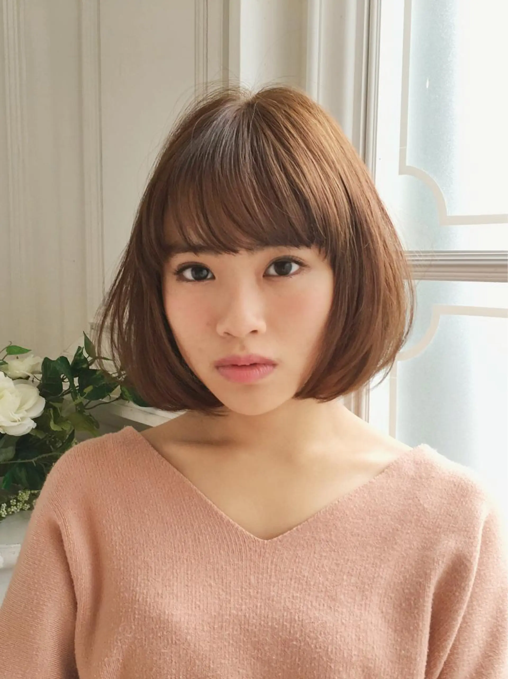 ミディアム ボブ 沖 宜志のヘアスタイル