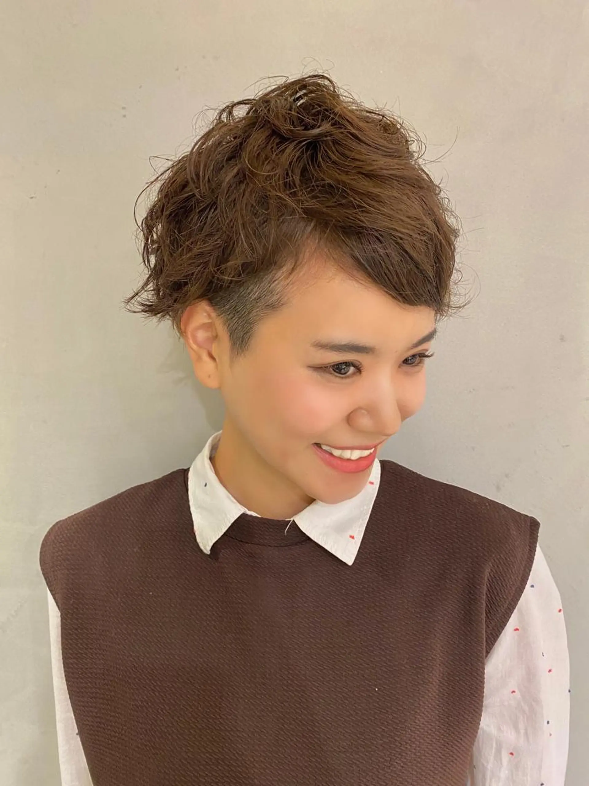 ショート カラー パーマ 北村 直人のヘアスタイル