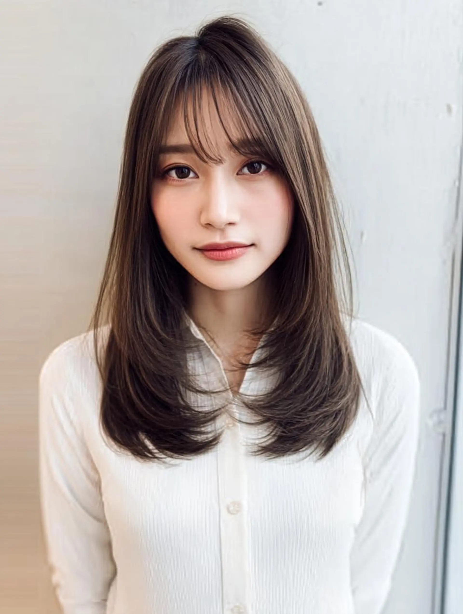 セミロング ハッシュカット 髪質改善 レイヤーカット 縮毛矯正 トリートメント カット ヘアカラー トリートメント 生艶髪＆レイヤー🔔 渋谷お薦めNo.1✨のヘアスタイル