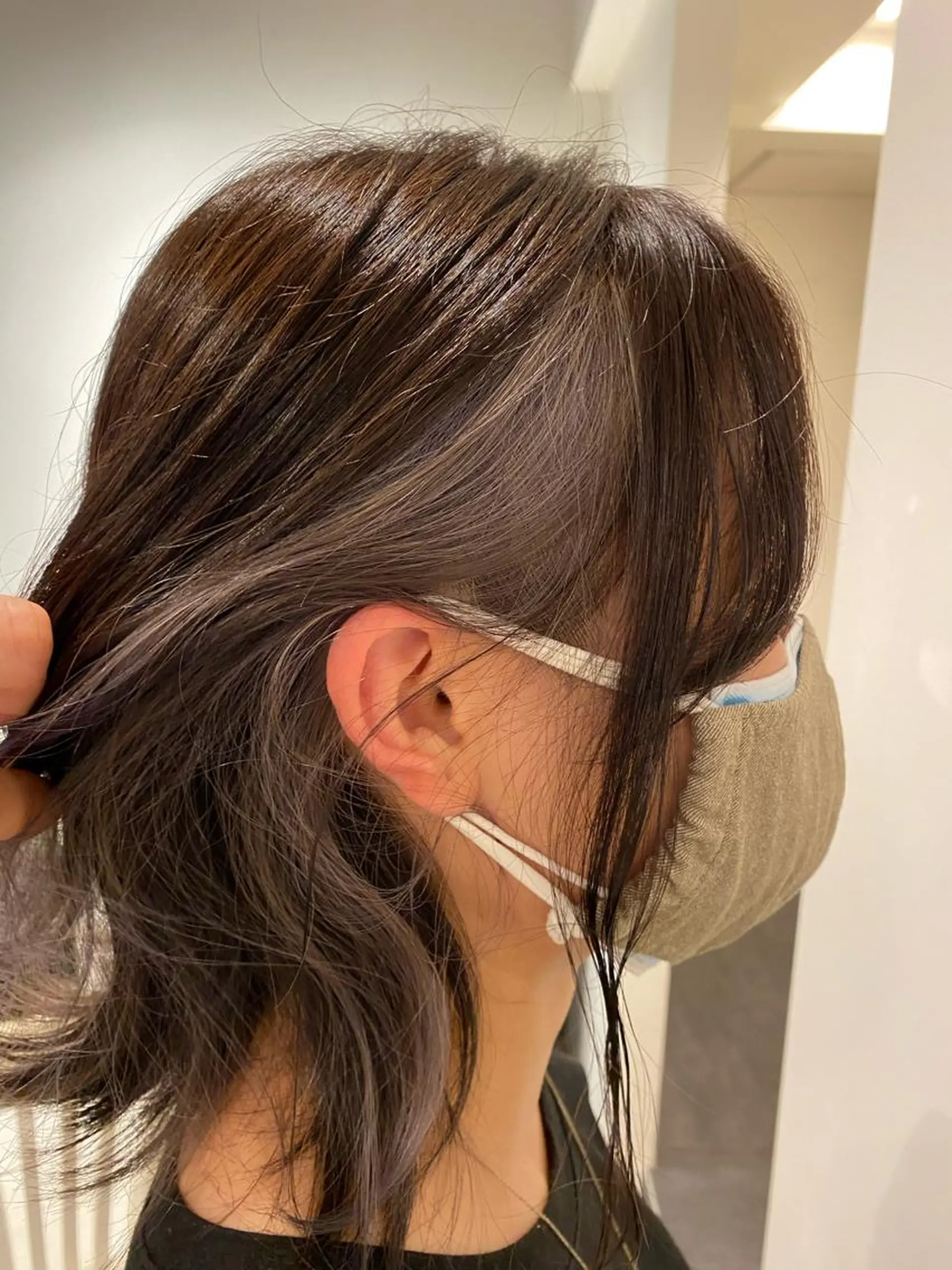 ショート カラー ハイライト/ブリーチ バレイヤージュ関佳祐のヘアスタイル