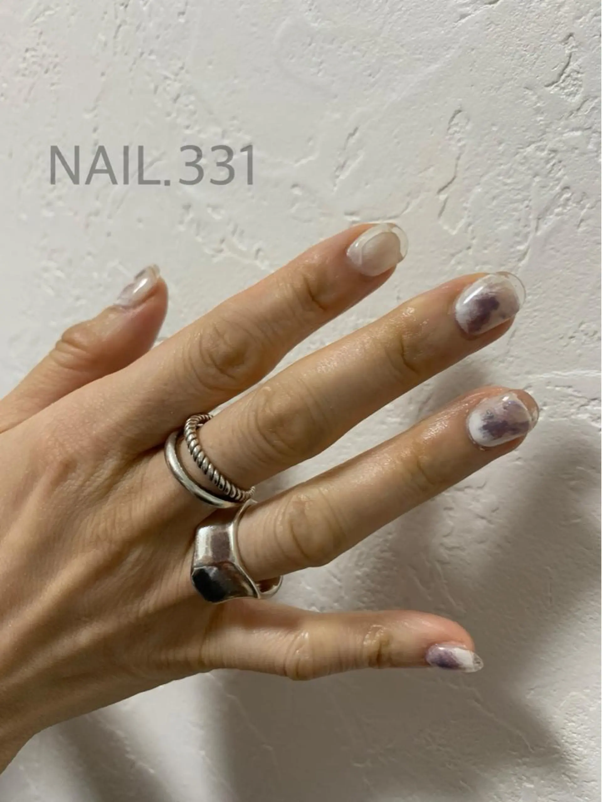 ネイル アートネイル オーロラネイル クリアネイル フラッシュネイル フラワーネイル Nail 331のネイルデザイン