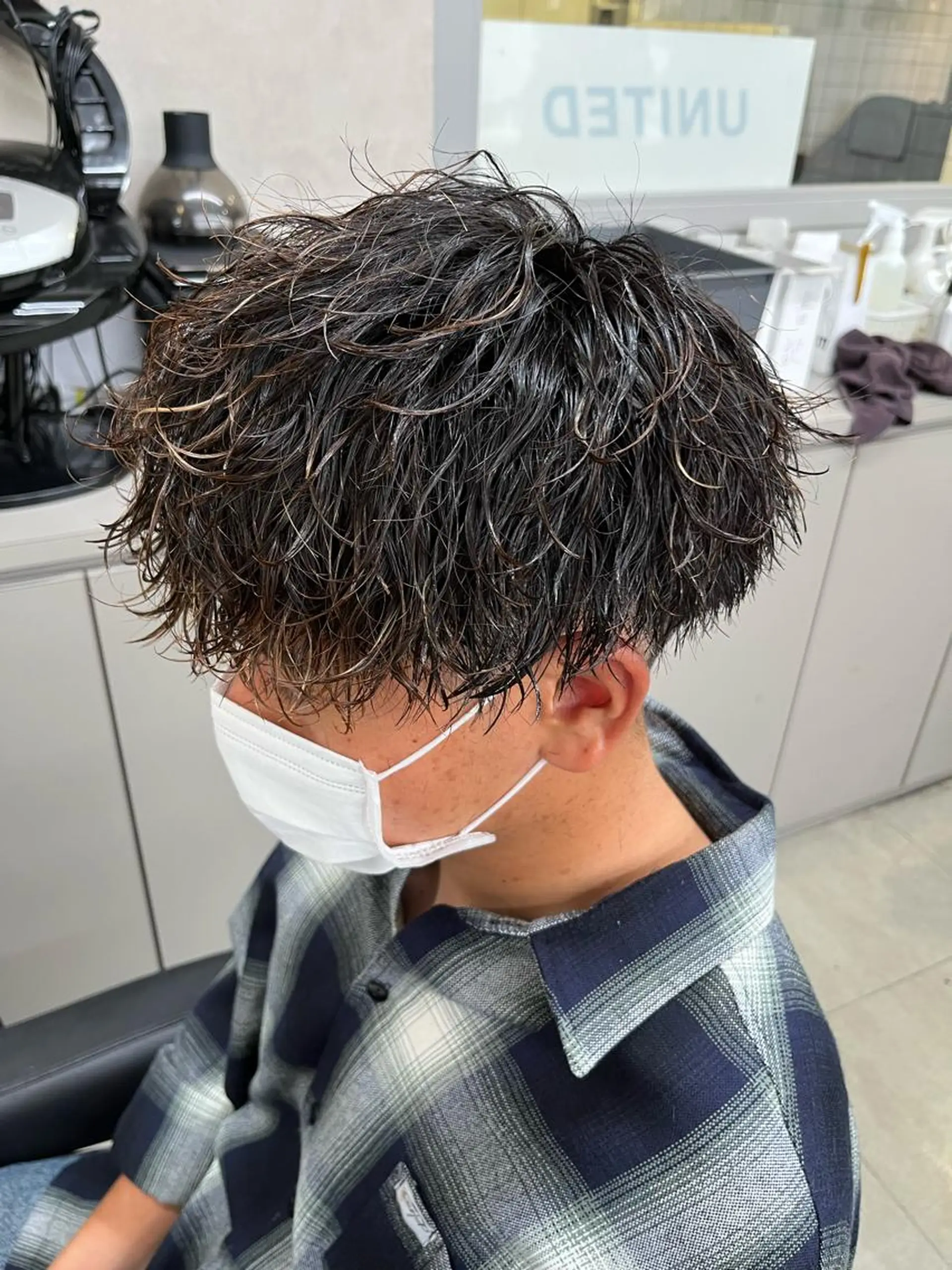 ミディアム パーマ メンズ 横浜駅メンズパーマ師 🌀岩﨑弘成🌀のヘアスタイル