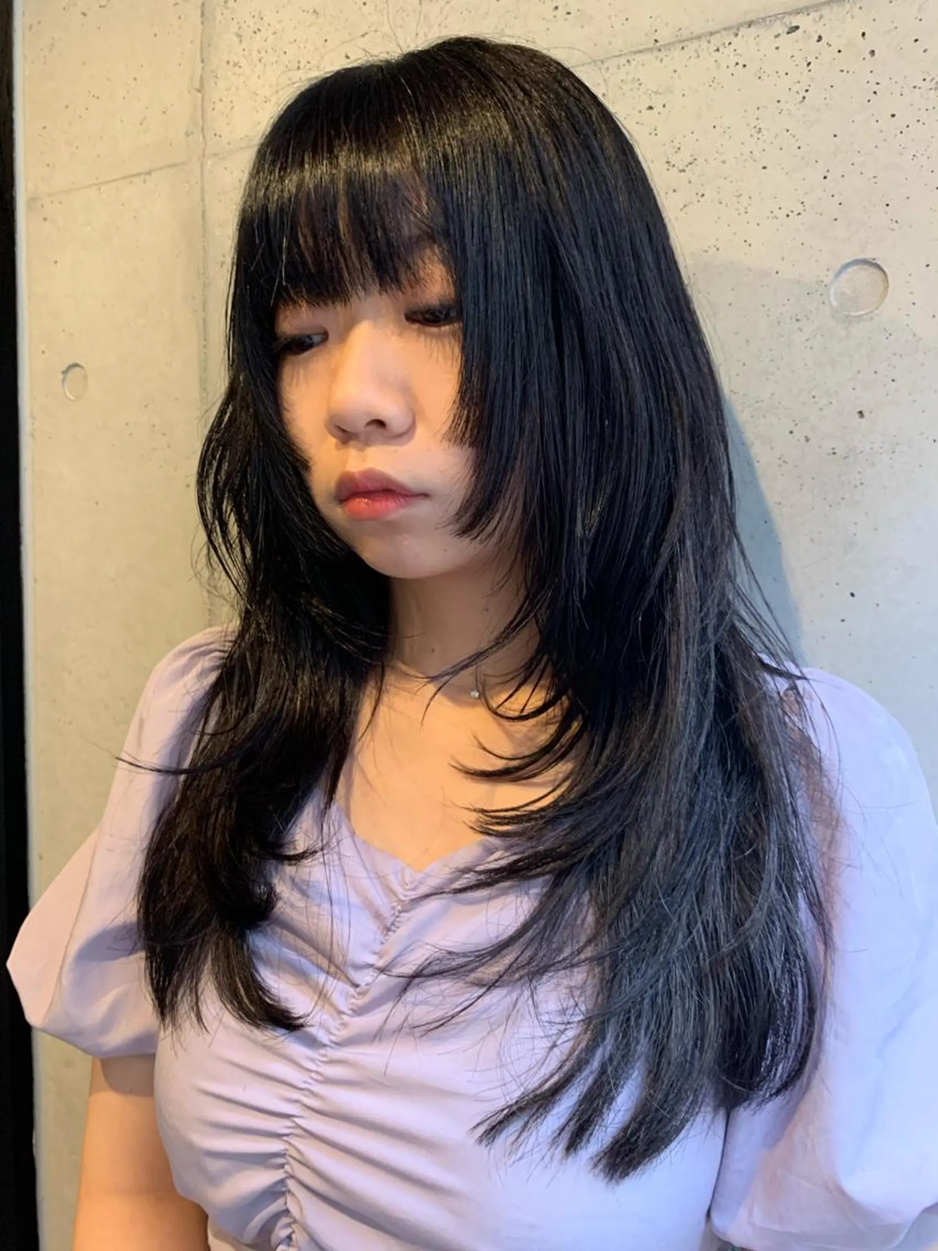 ロング カラー カット ヘアカラー トリートメント 似合わせウルフ/ レイヤー/山本祐輔のヘアスタイル