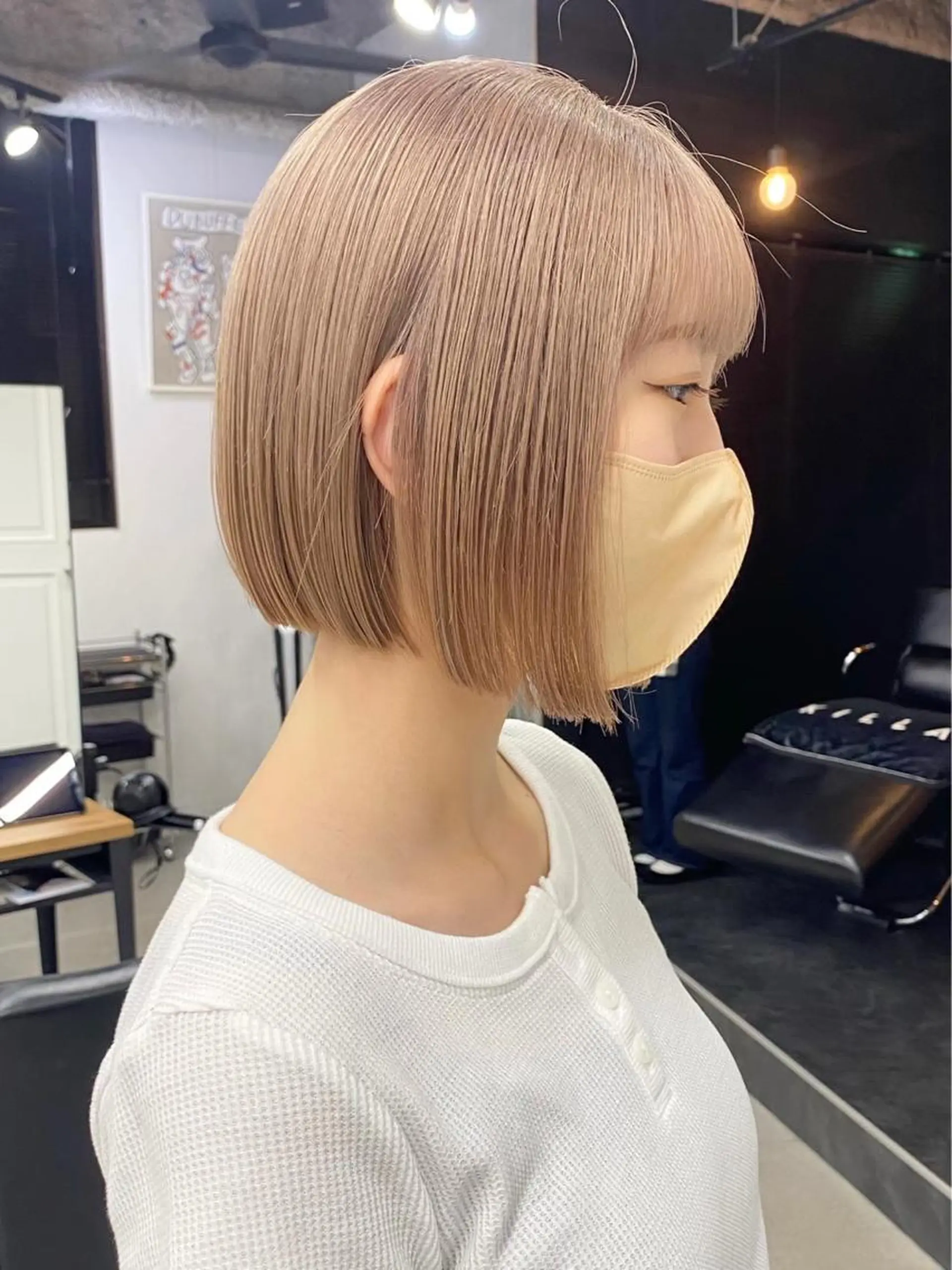 ショート カラー ヘアカラー トリートメント 韓国/ハイトーン/ ボブ🎀MIKU🎀のヘアスタイル