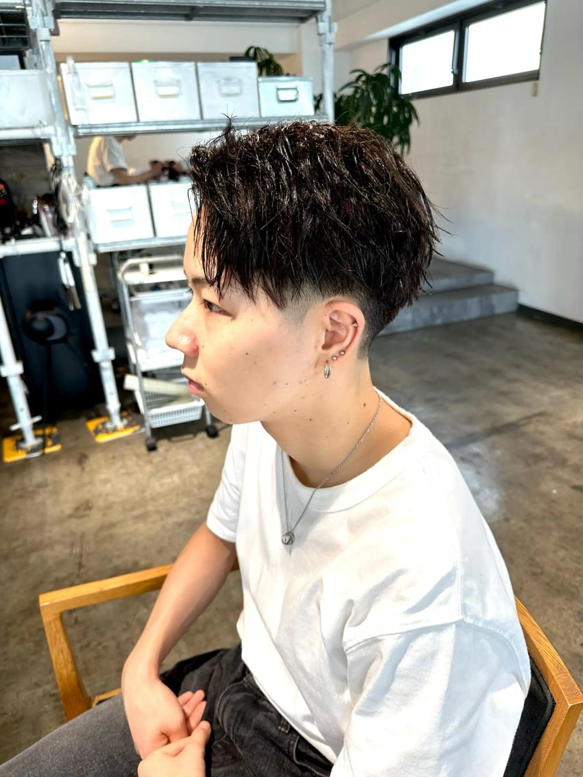 メンズ マッシュ メンズパーマ メンズツイストパーマ 波巻きパーマ ツイストパーマ カット 骨格補正施術/メンズ 専門美容師/YUYAのヘアスタイル