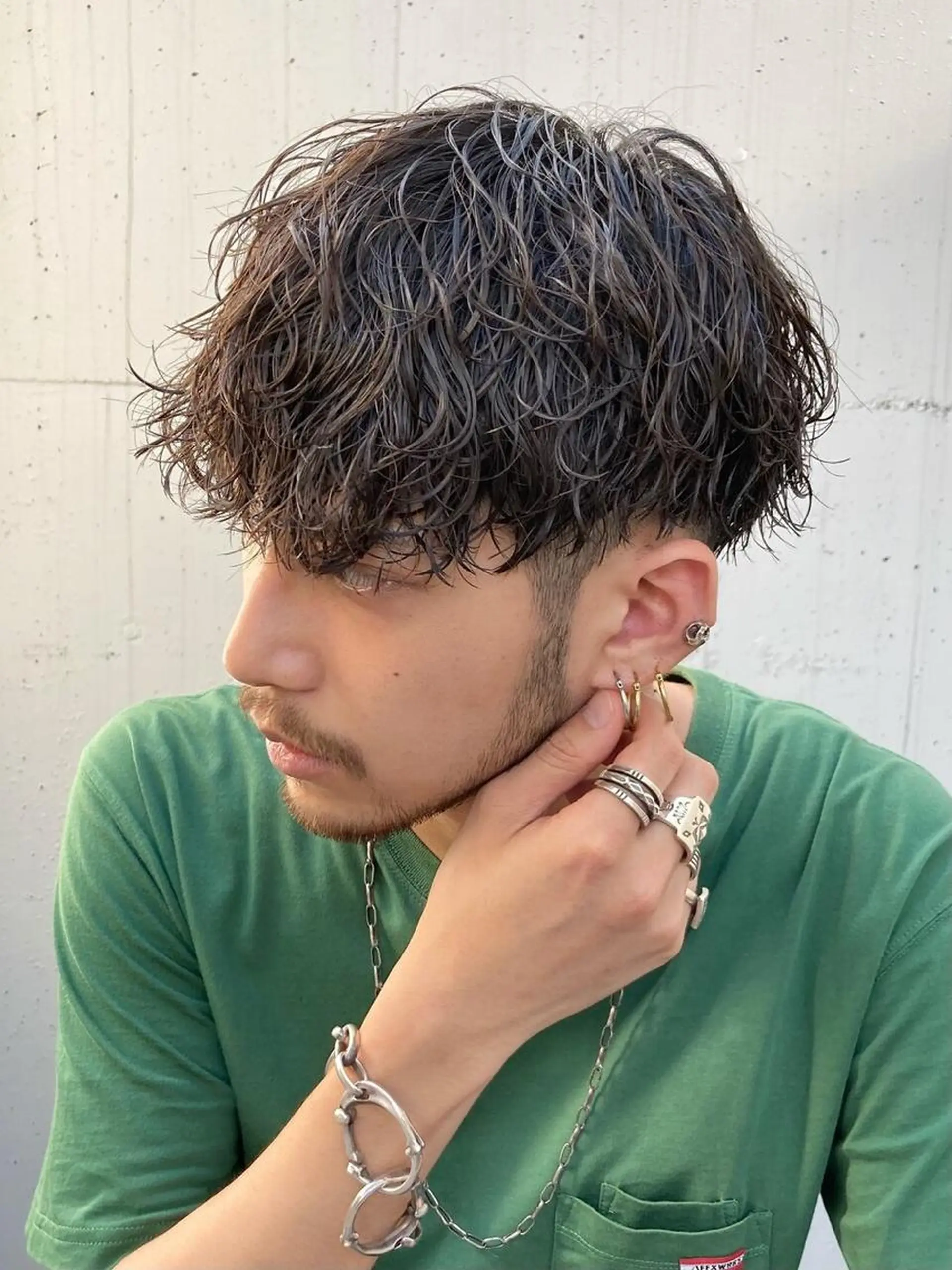 ショート パーマ メンズ メンズパーマ 波巻きパーマ SENTA✨メンズ パーマ✨fifth栄のヘアスタイル