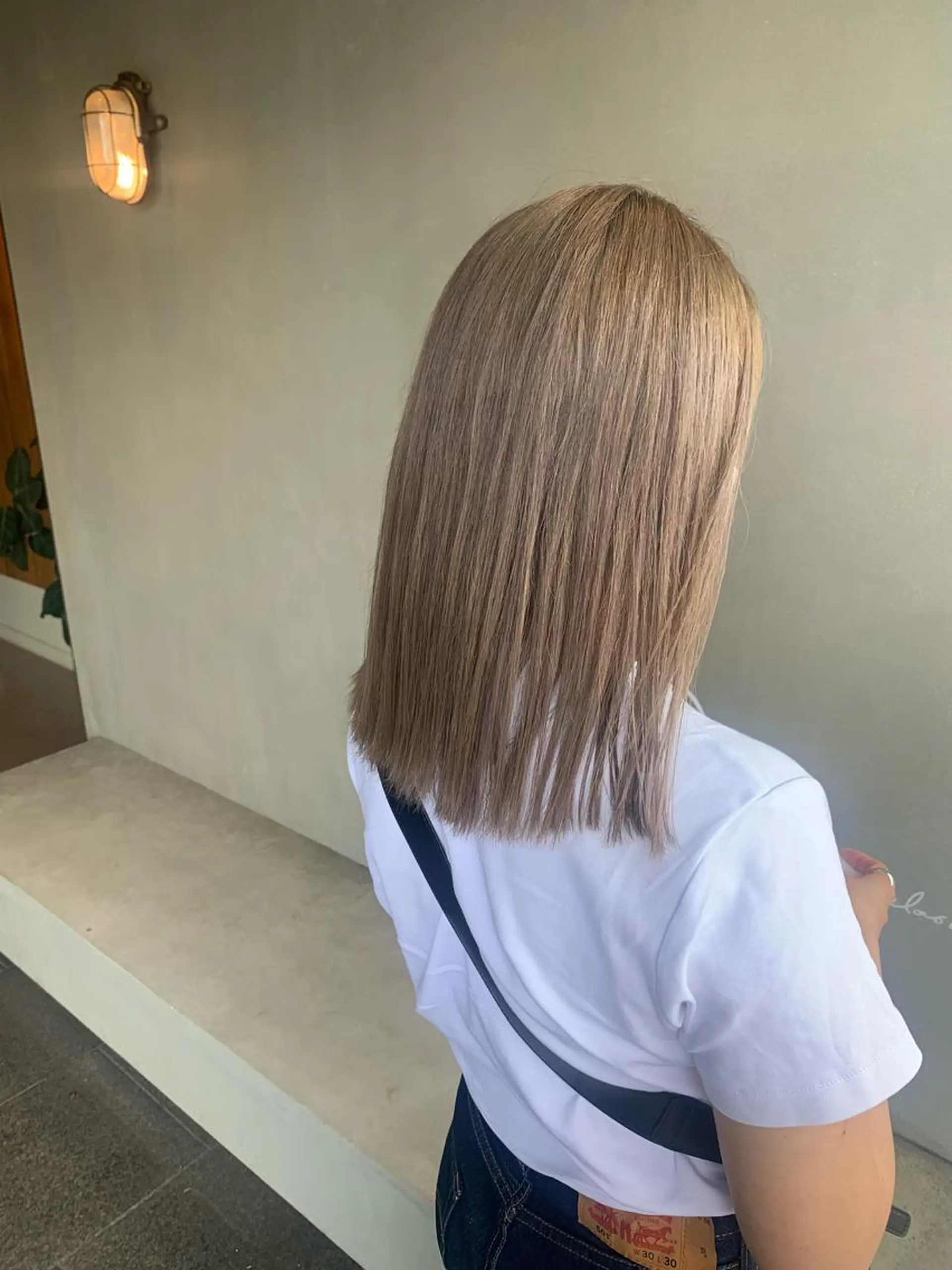 セミロング カラー ヘアカラー ブリーチ/アレンジ 天満/chihiroのヘアスタイル