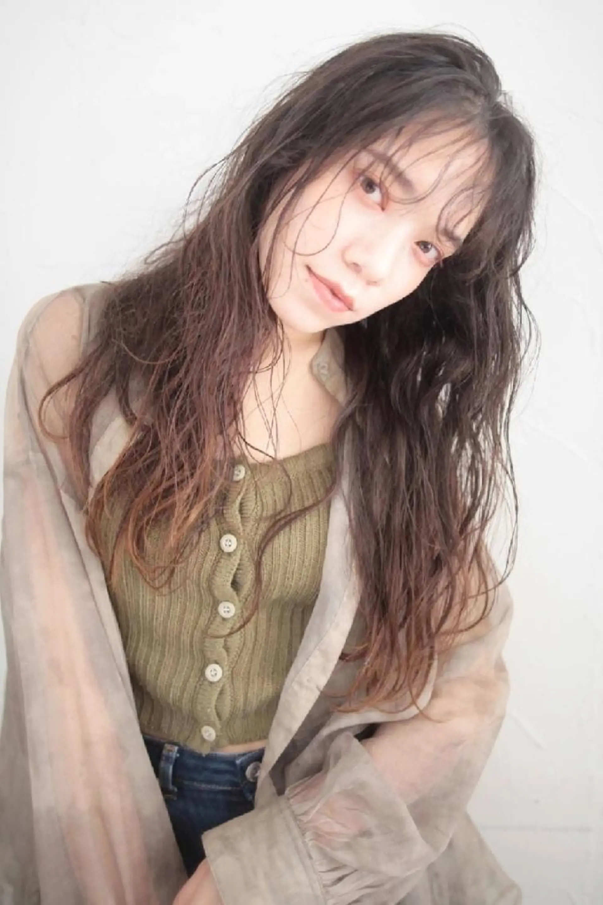 ロング パーマ カット ヘアカラー 小田川 竜也のヘアスタイル