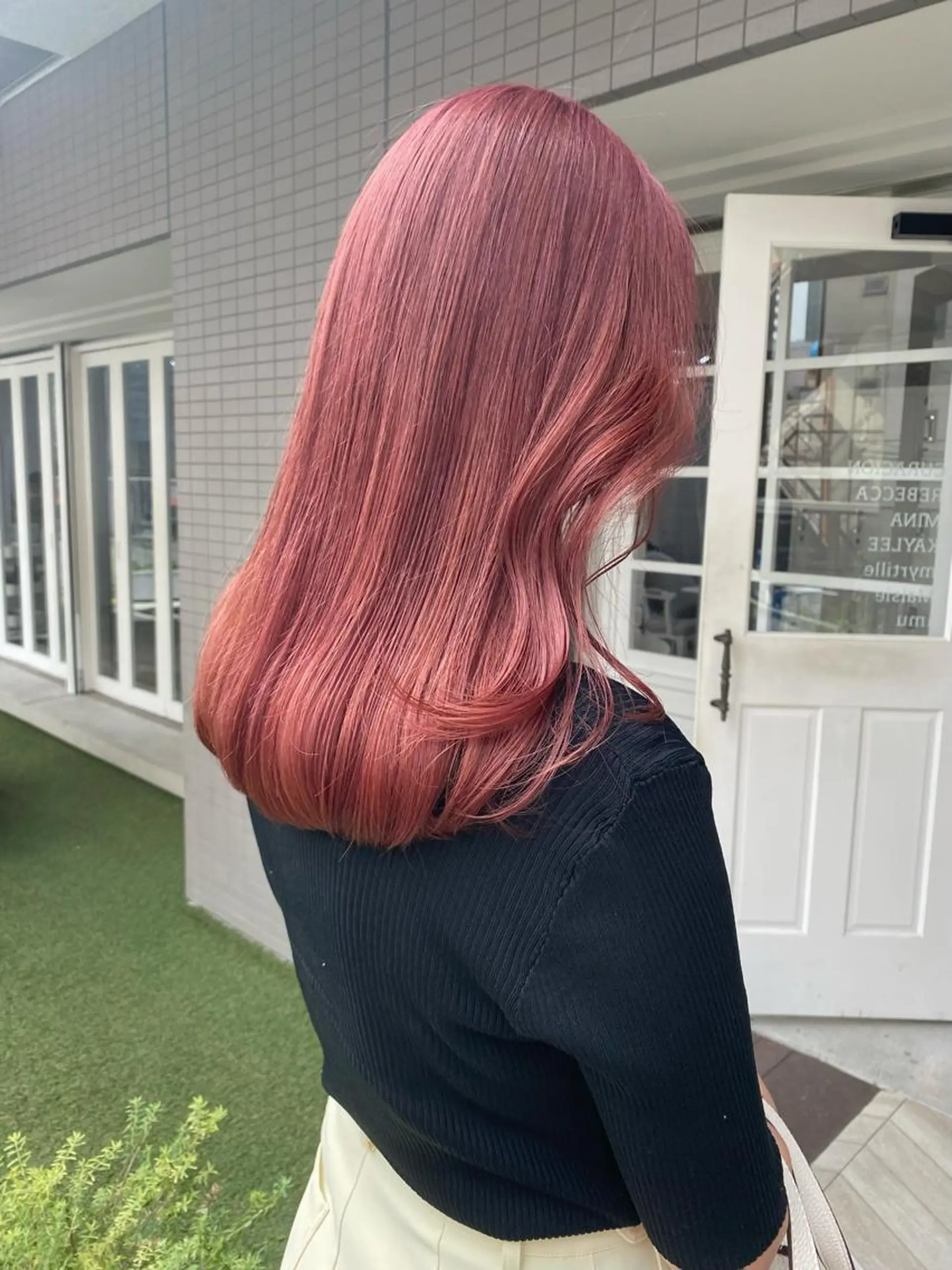 ロング カラー ヘアアレンジ ブリーチ 🧡梅田ハイトーン カラー🧡runaのヘアスタイル