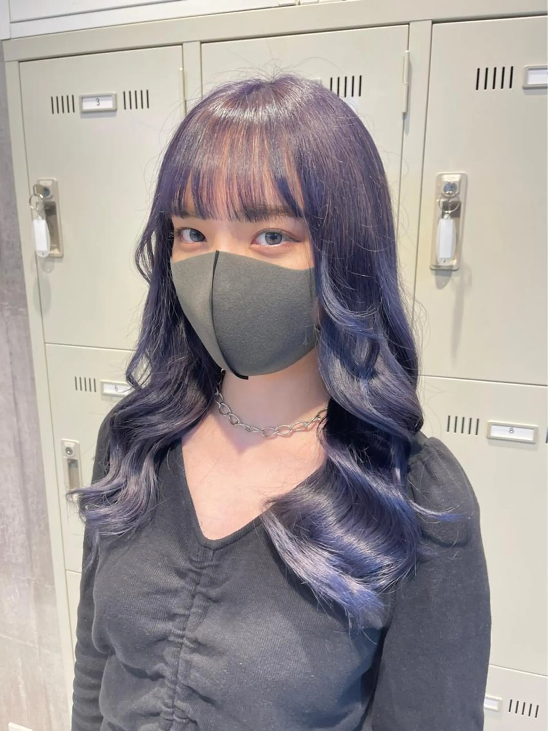 ロング カラー カット パーマ ヘアセット ダブルカラー特化💍 tiam💍韓国ヘアのヘアスタイル