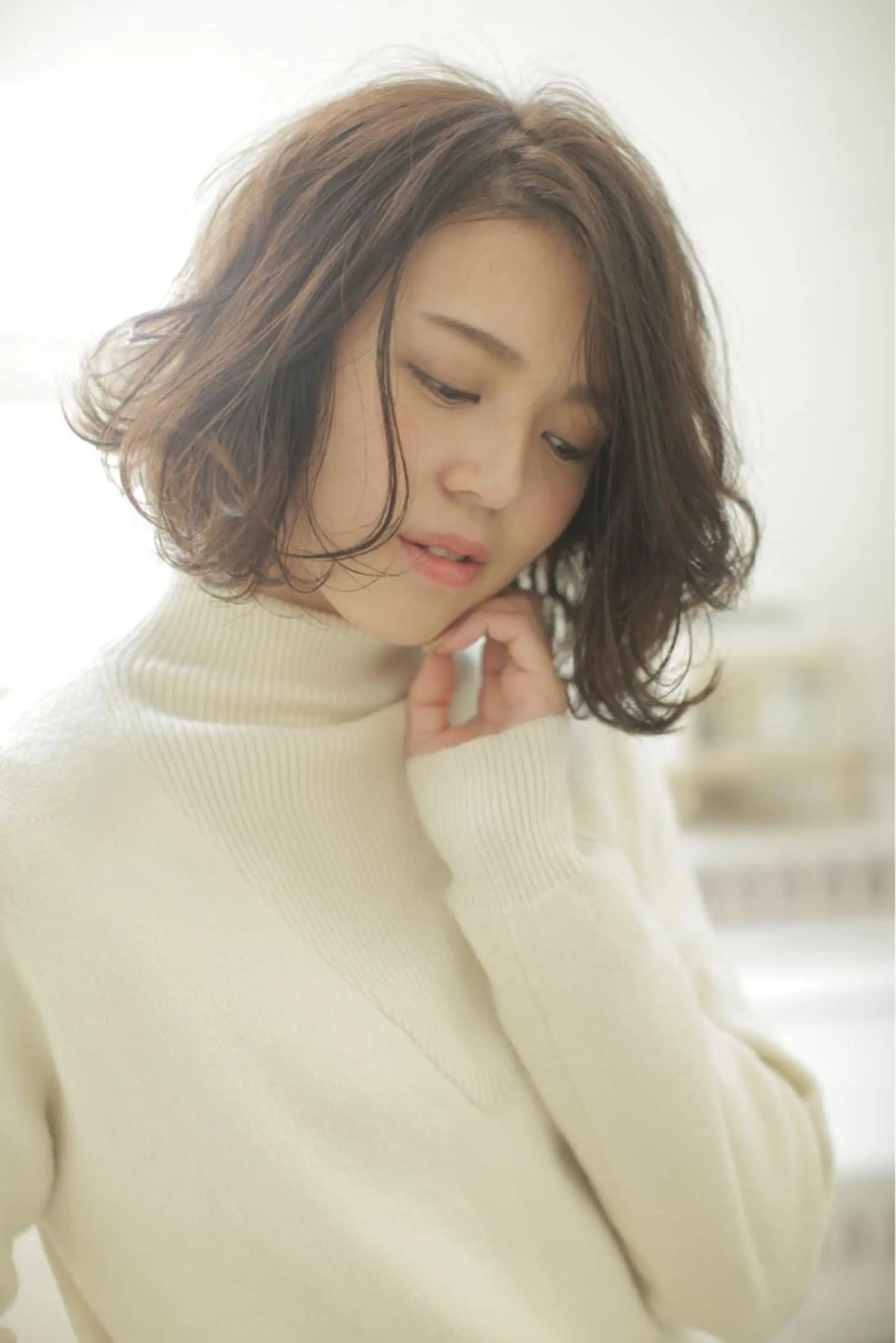 ショート カラー パーマ シールエクステ⭐️ オオミタクヤのヘアスタイル