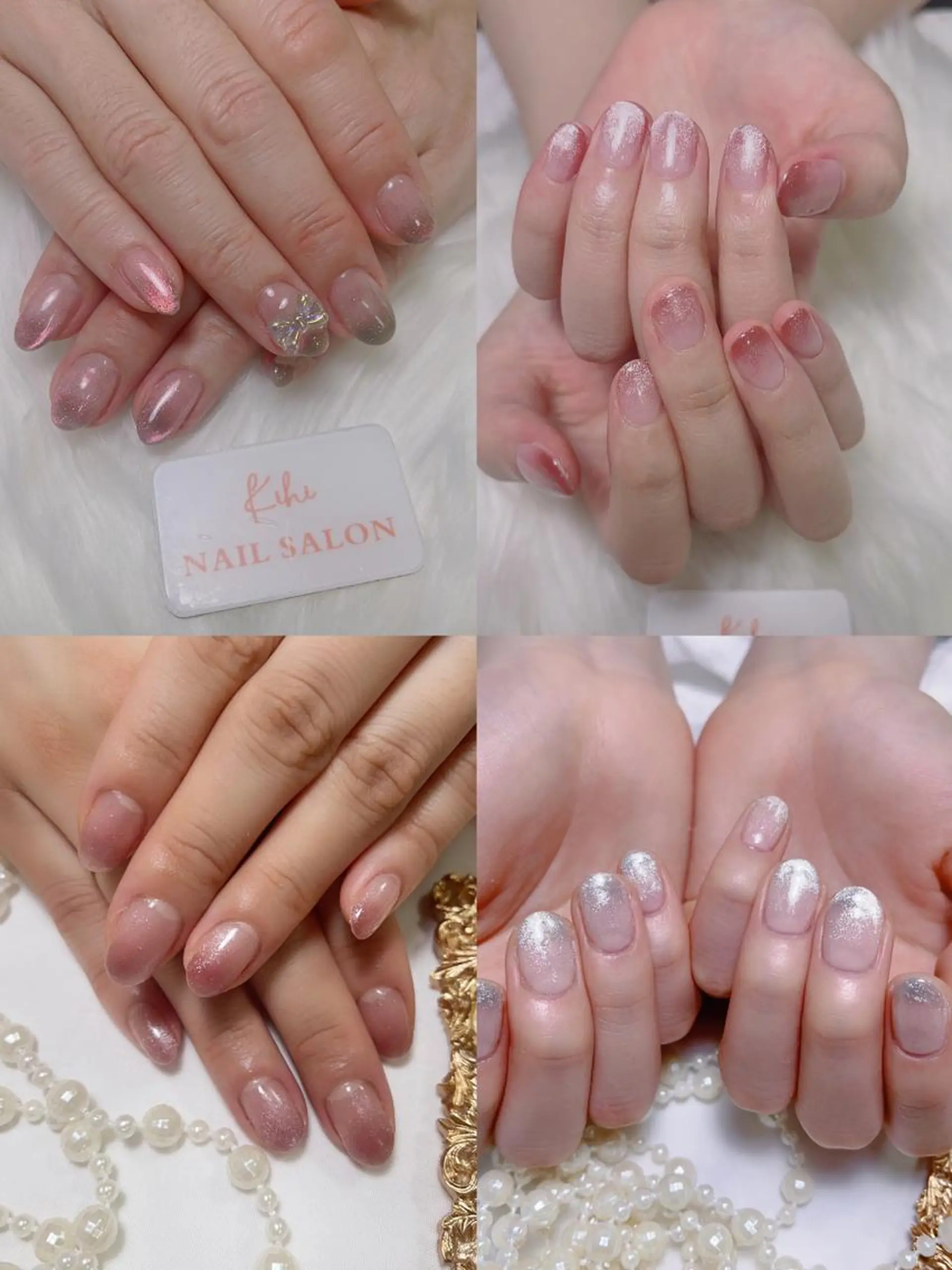 ネイル クリアネイル グラデーション マグネットネイル 久保田 マリコのネイルデザイン