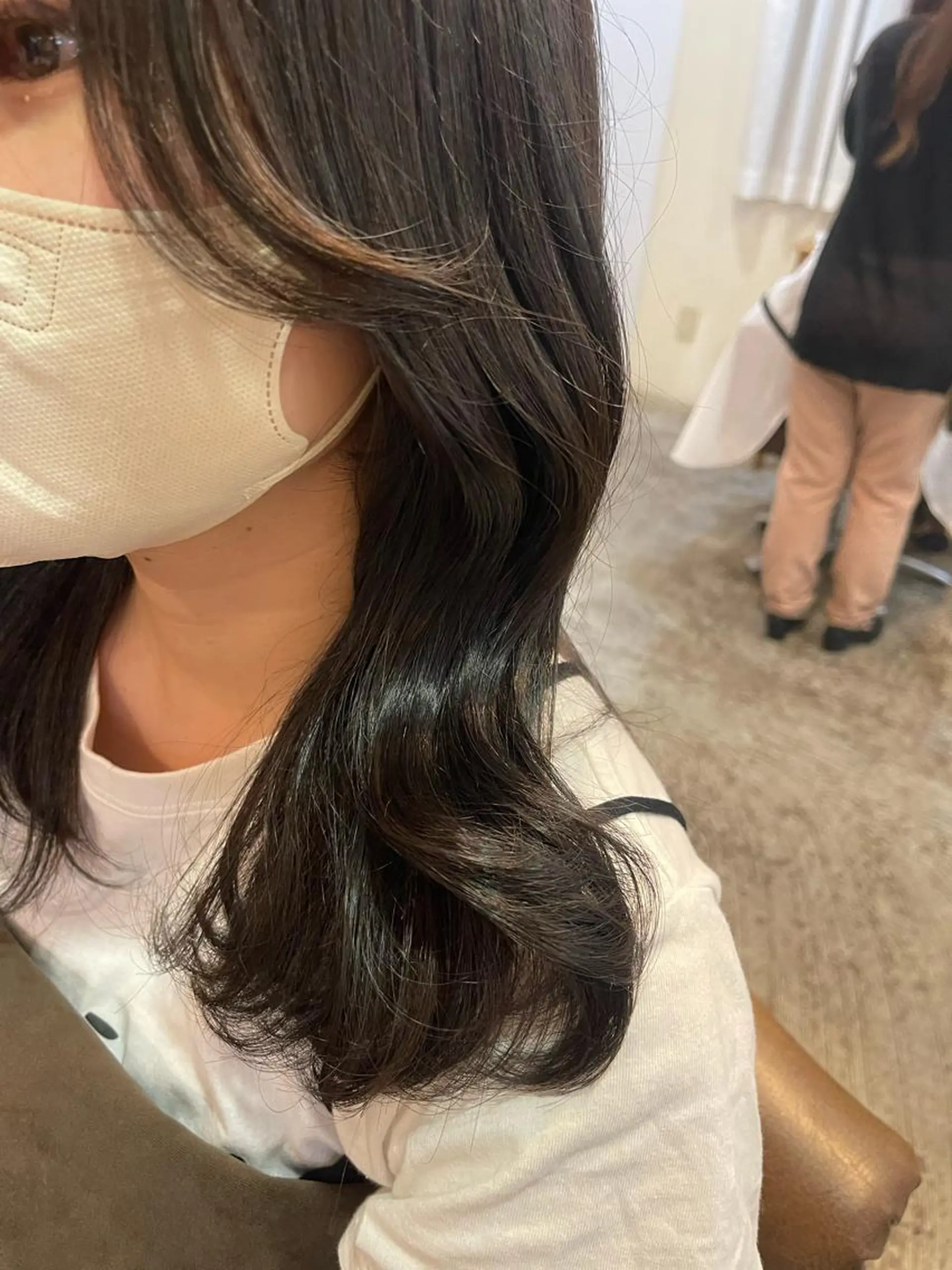 セミロング くびれヘア 髪質改善 韓国風ヘア トリートメント 🫧chinatsu 🫧のヘアスタイル