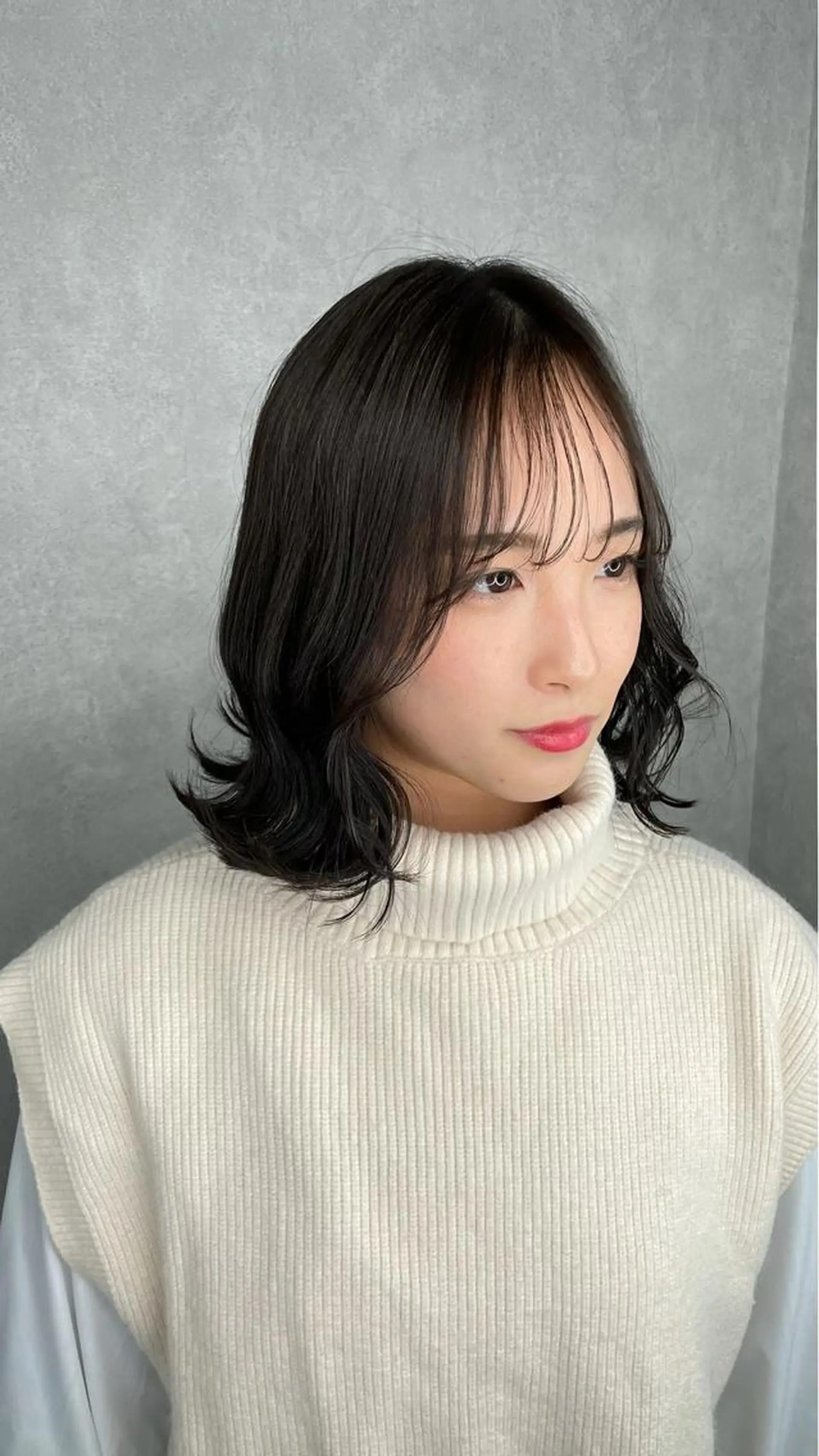 ミディアム オルチャンヘア 韓国メンズヘア　ミル クティボブ　足立佳代のヘアスタイル