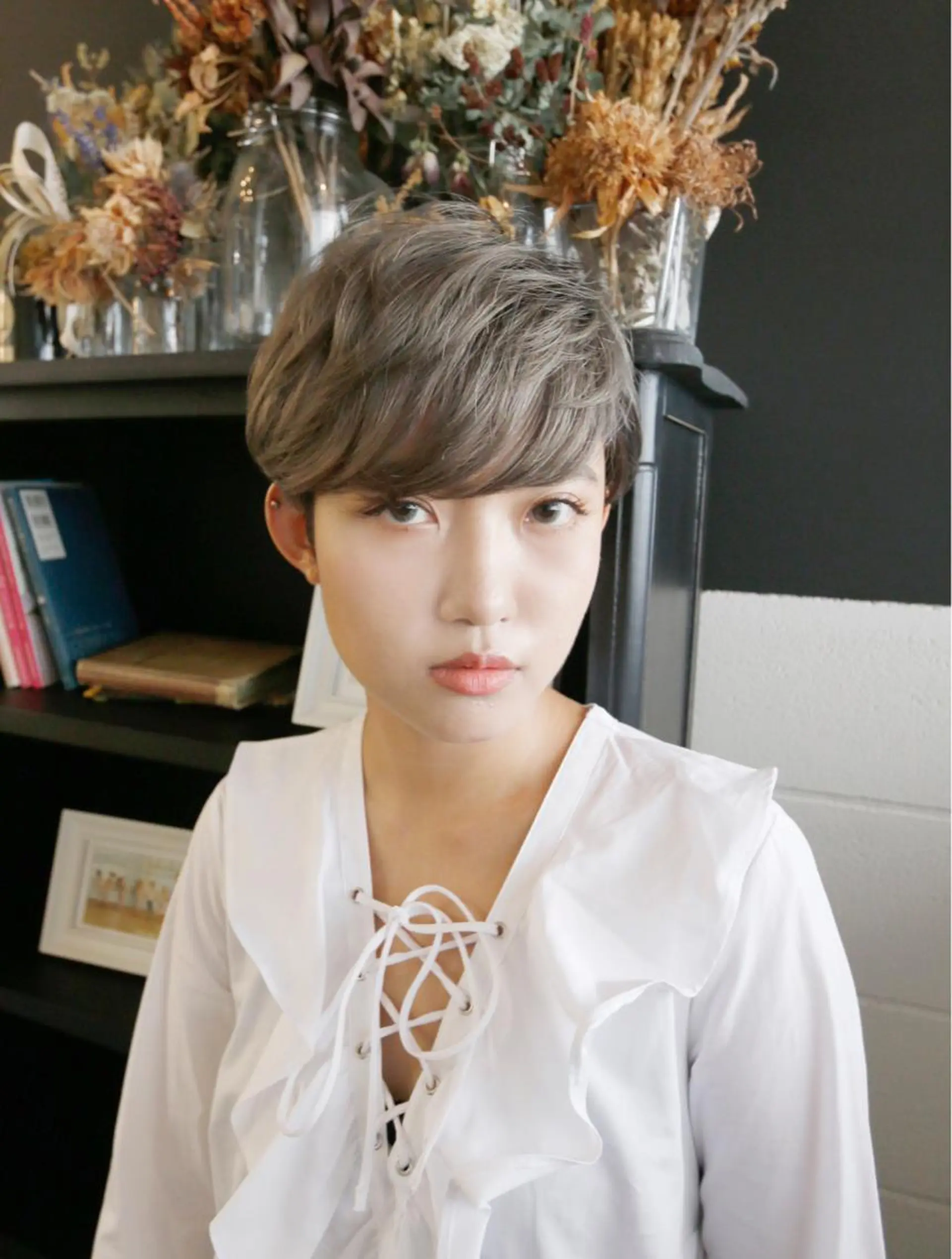 ショート カラー 透明感カラー 山口 悟のヘアスタイル