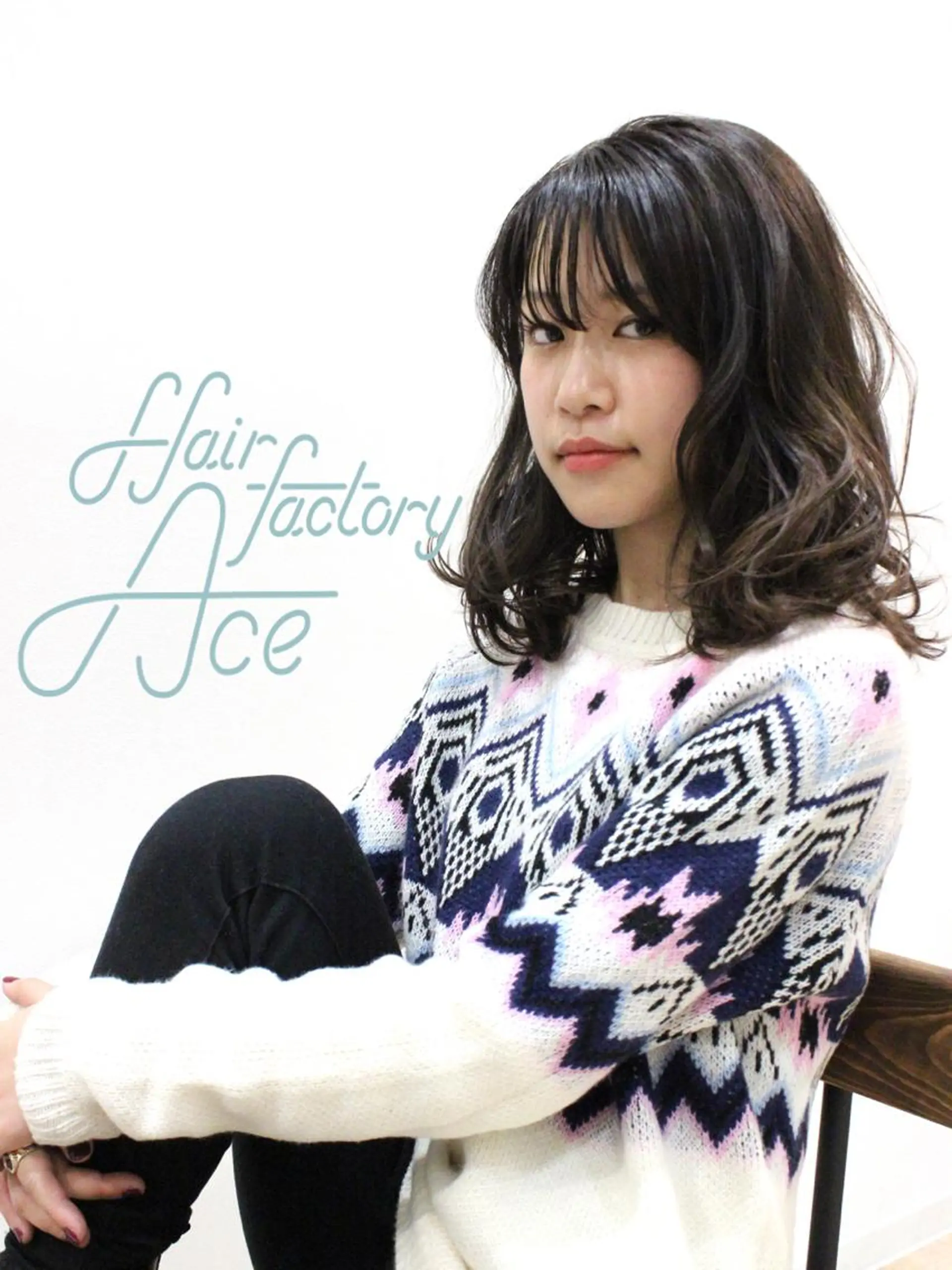 ミディアム 所渉/韓国レイヤー /ウルフカットのヘアスタイル