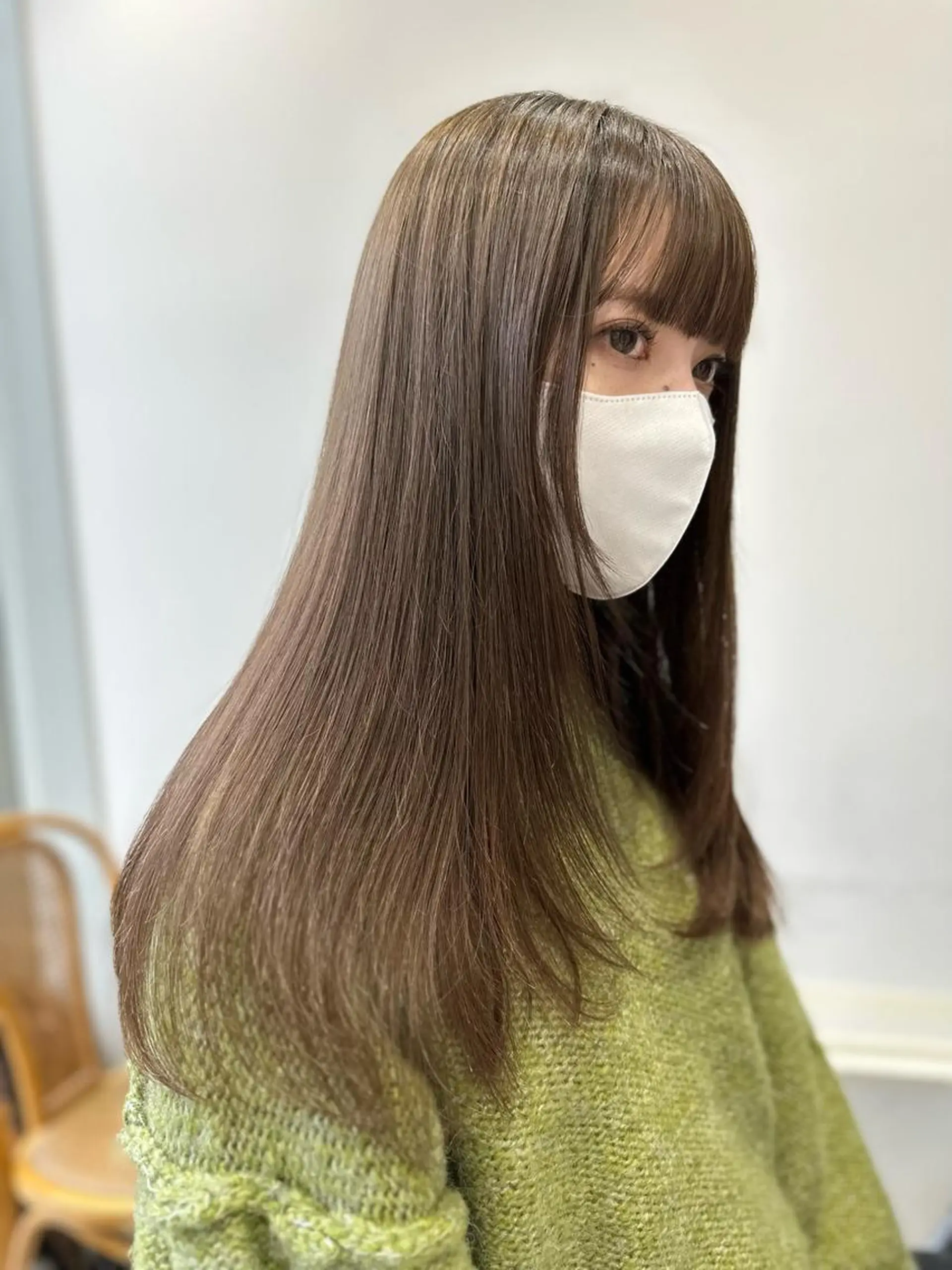 ロング くびれヘア 顔まわりレイヤー 顔周りカット かきあげバング 韓国風ヘア 【1日2名様限定】 AFLOAT白川雄副のヘアスタイル