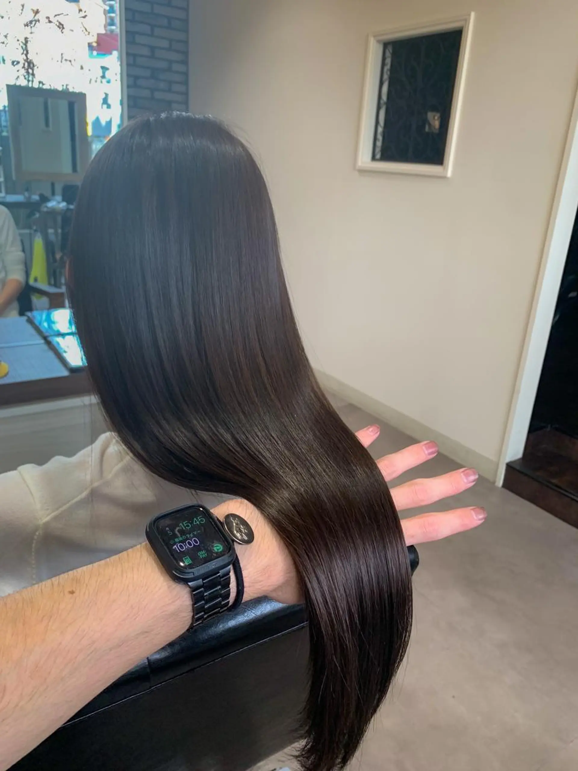 ロング カラー ブリーチ ケアブリーチ ダブルカラー ハイライトカラー ハイトーンカラー カット ヘアカラー トリートメント 地毛風ストレート/ 髪質改善/榎本流行のヘアスタイル