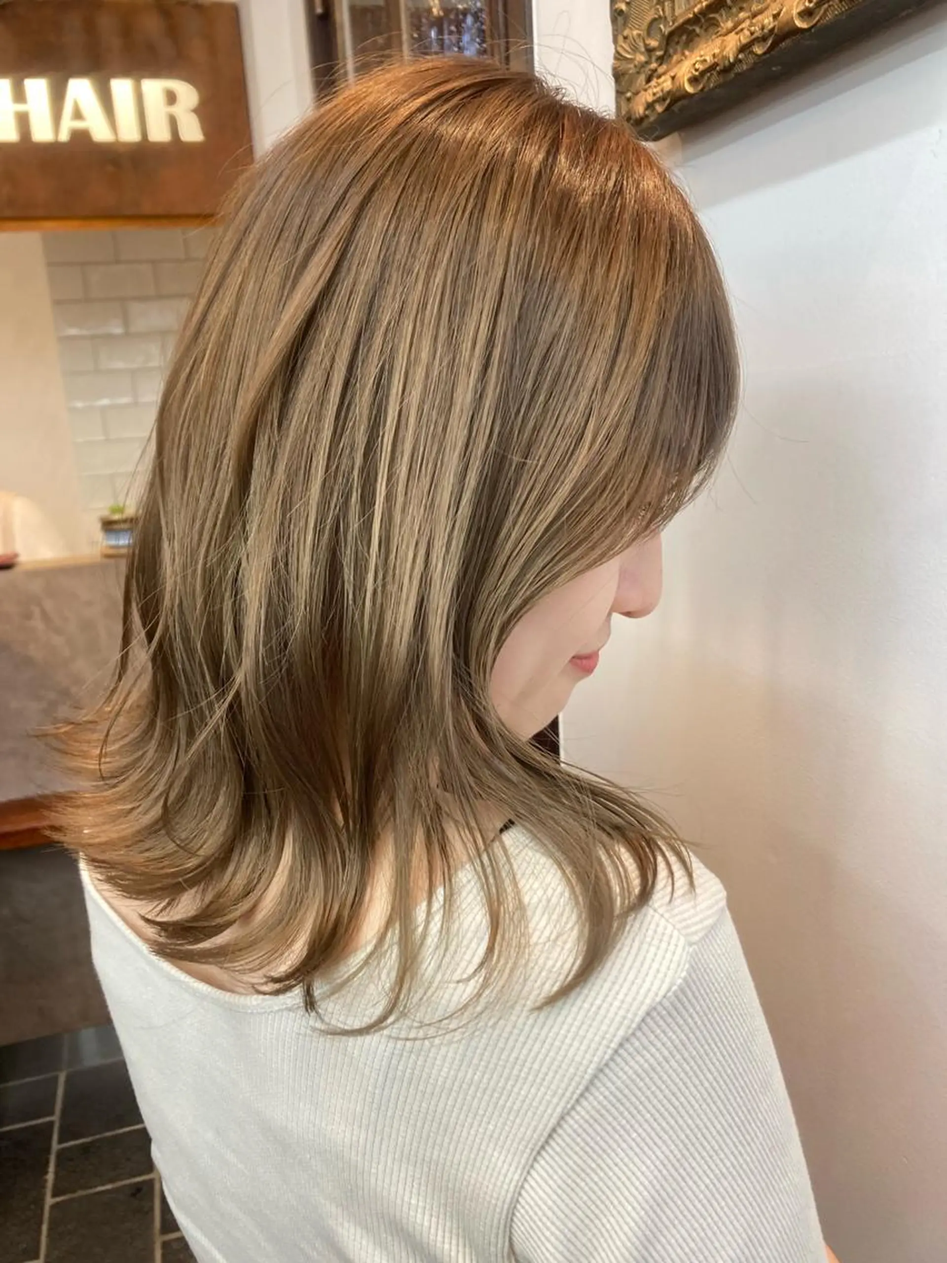 ミディアム カラー ベージュカラー ダブルカラー ヘアカラー トリートメント 【ショートボブ🤎】 YU-KAのヘアスタイル
