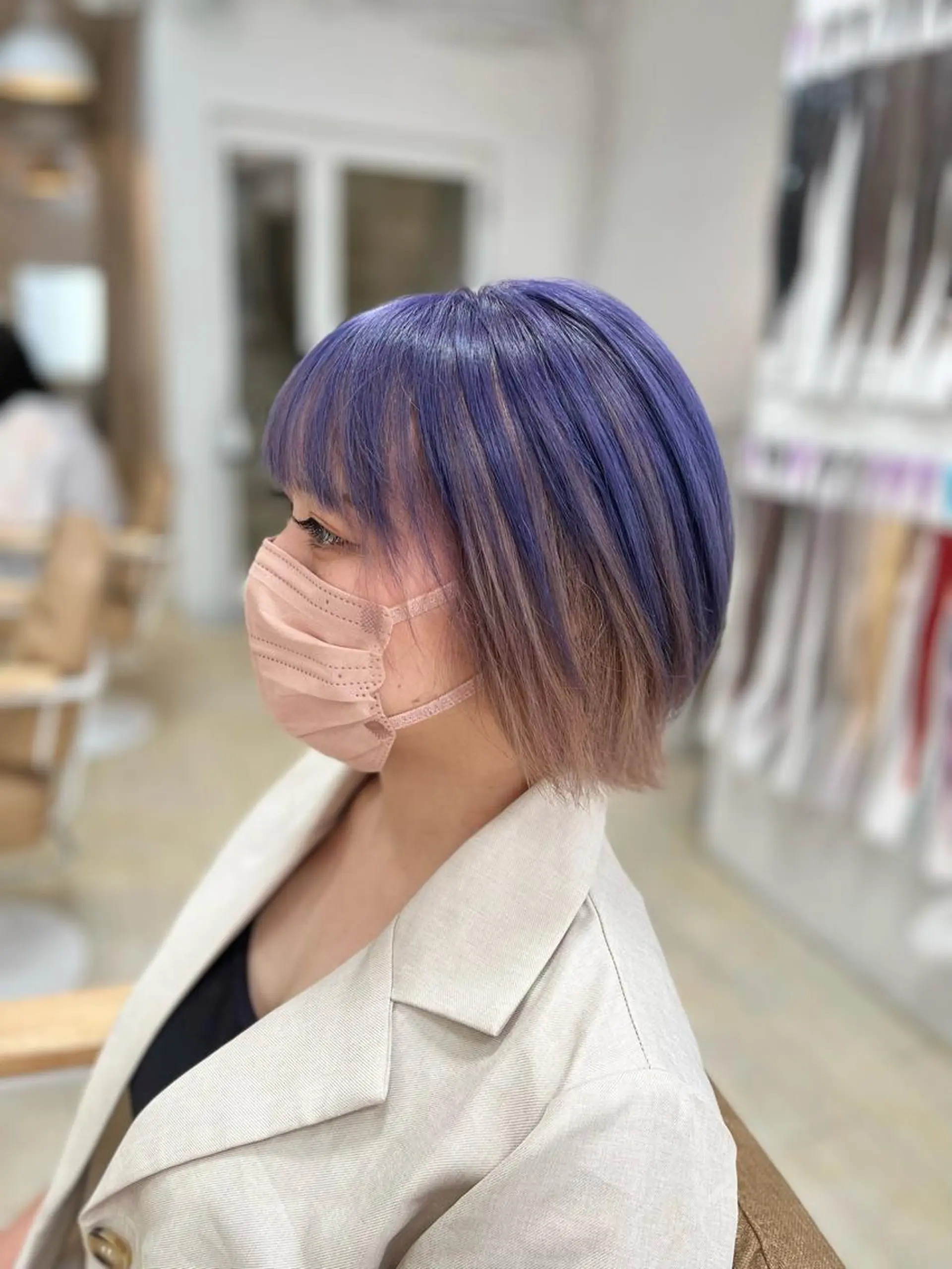 ミディアム カラー パーマ ヘアアレンジ メンズ キッズ ネイル マツエク・マツパ アイブロウ ヘアカラー トリートメント 🧡ブリーチ特化🧡 透明感ハイトーン🧡のヘアスタイル